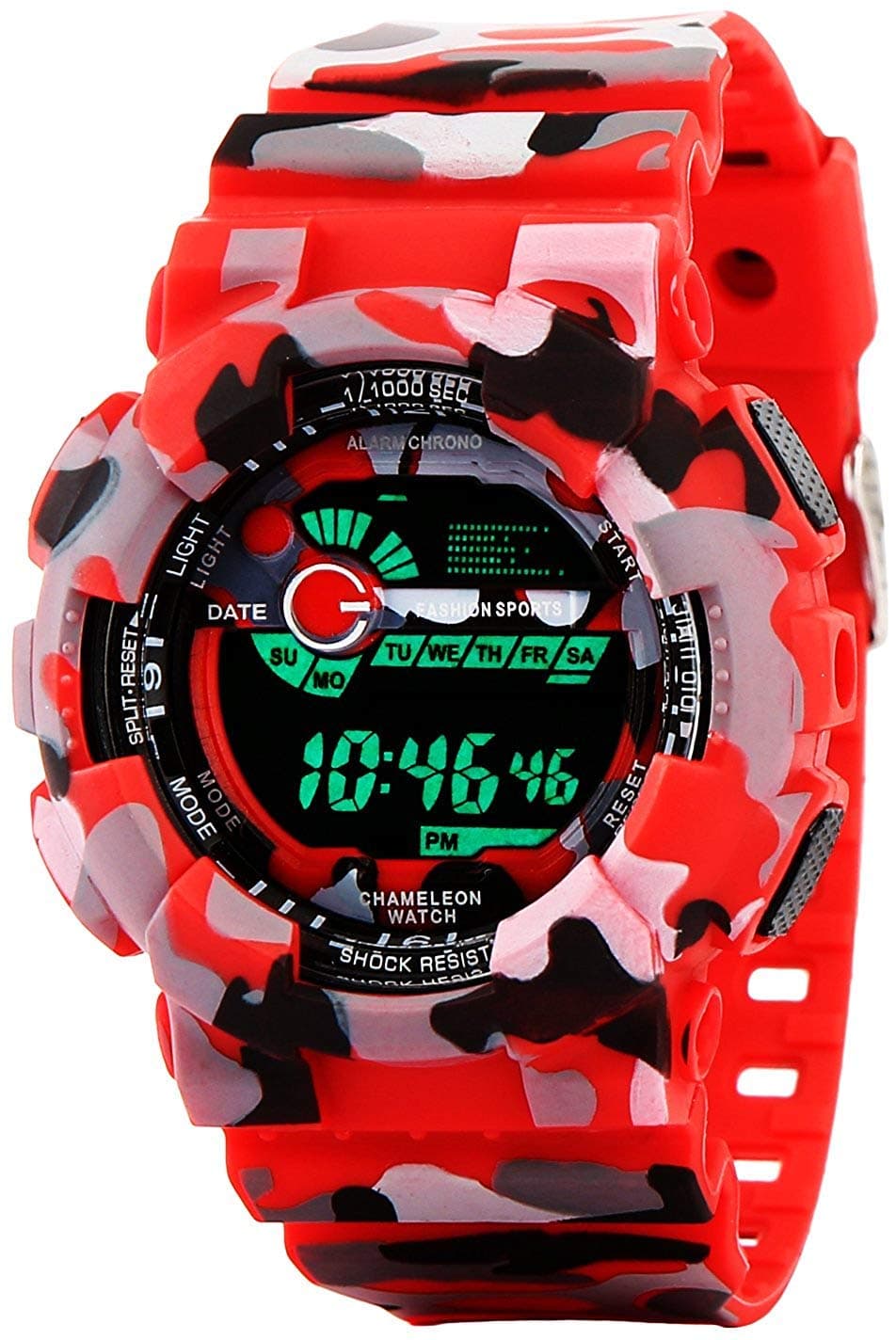 Cronoa Sporty class Digital Boy's Watch (Red Dial Red Colored Strap)