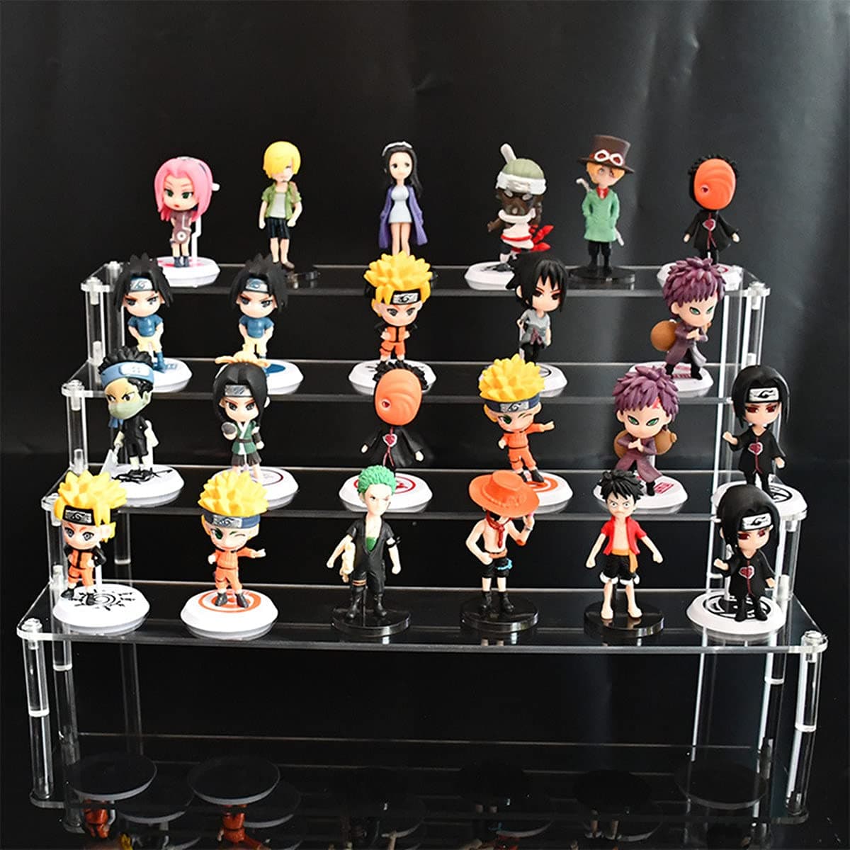 โ Clear Acrylic Display, Riser Display Shelf 4-Tier Stand Desserts Holde,Collectibles For Cabinet Or Desktop(12" X 14")