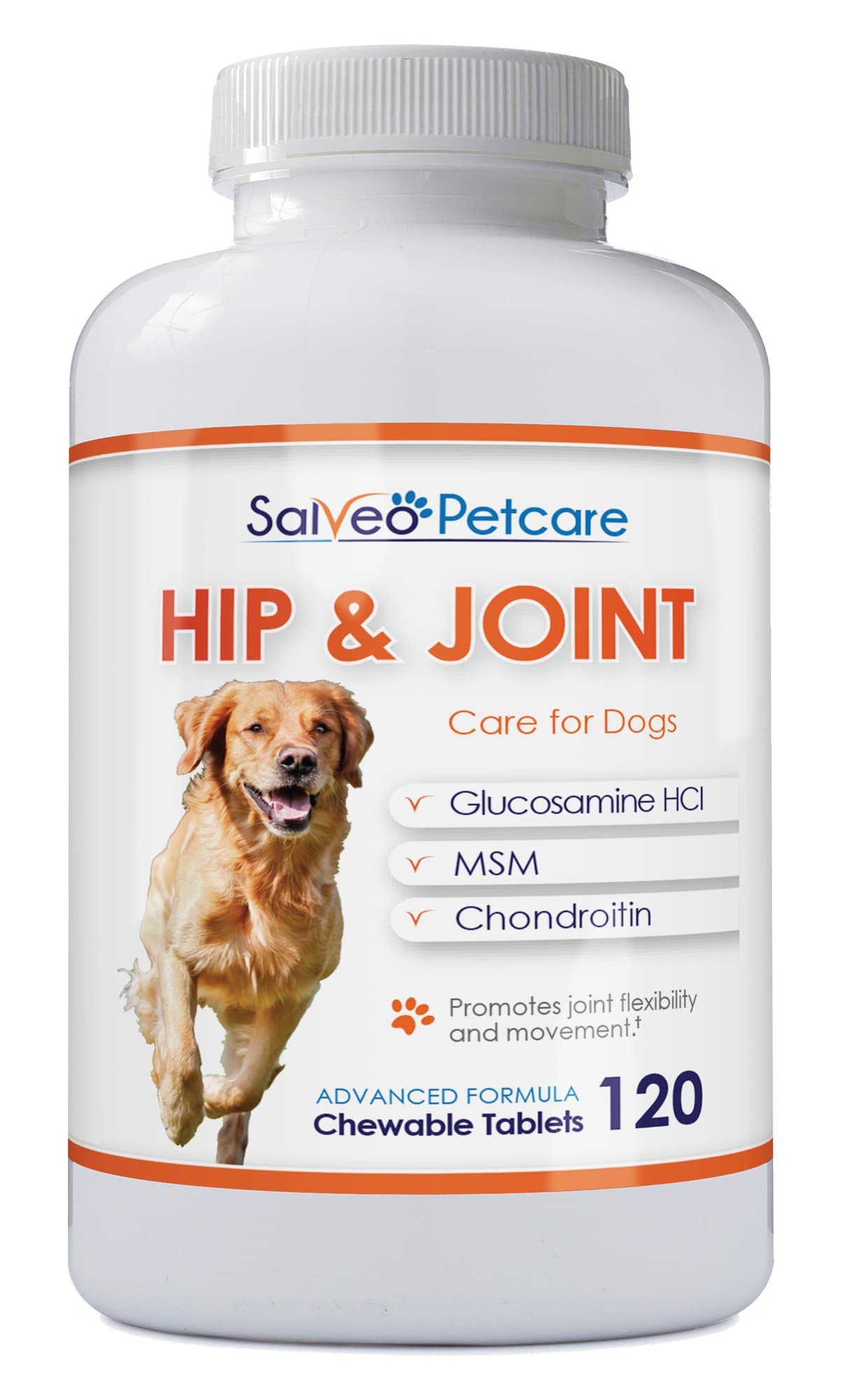 Glucosamine for Dogs 800mg Advanced - Hip and Joint Supplement with MSM Chondroitin and Vitamins C & E - 120 Beef Flavoured Chewable Tablets - Arthritis Pain Relief and Mobility