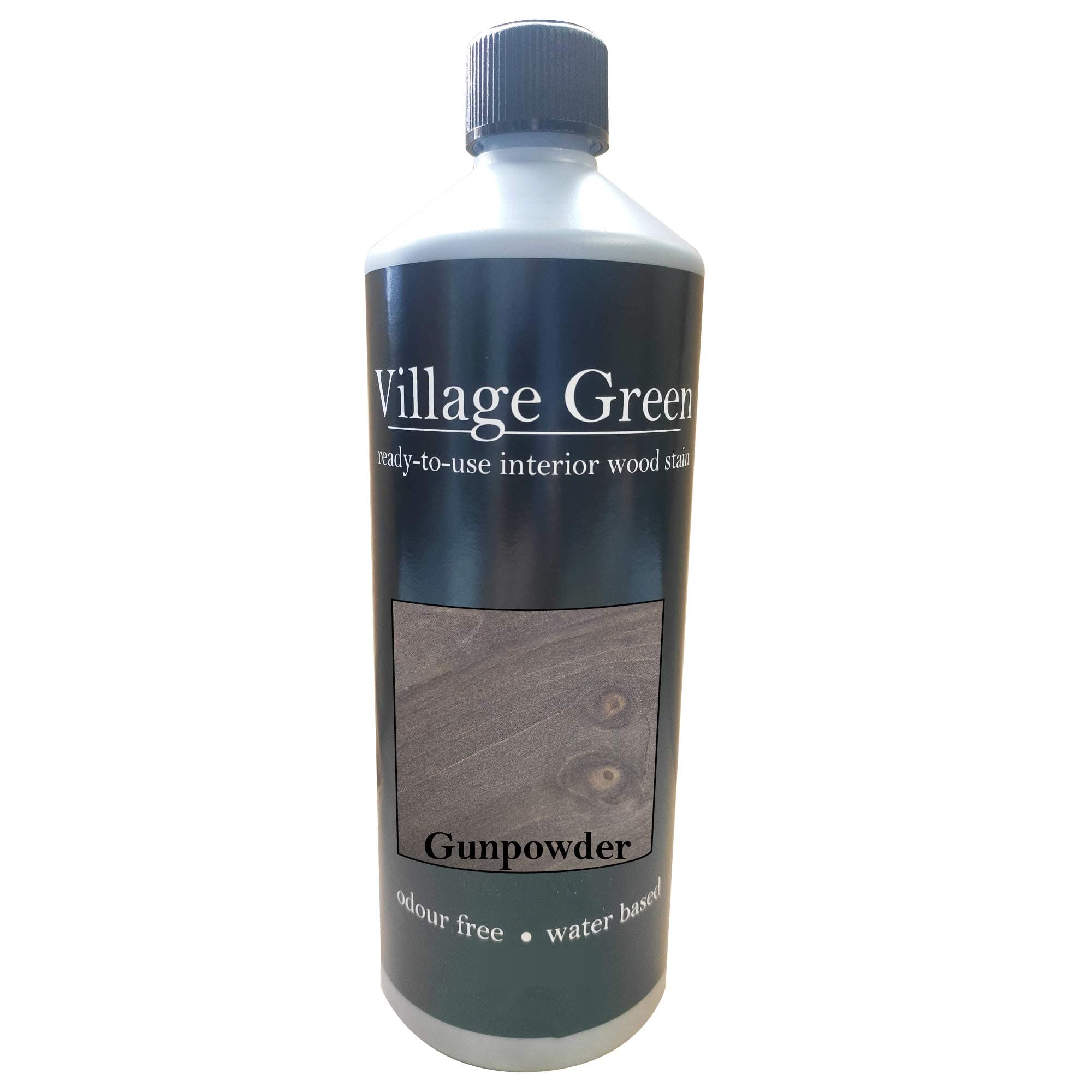Village Green Ready To Use Wood Stain - Wood Dye - 28 Colours - Super High Pigment Content Water Based (250ml, Gunpowder)