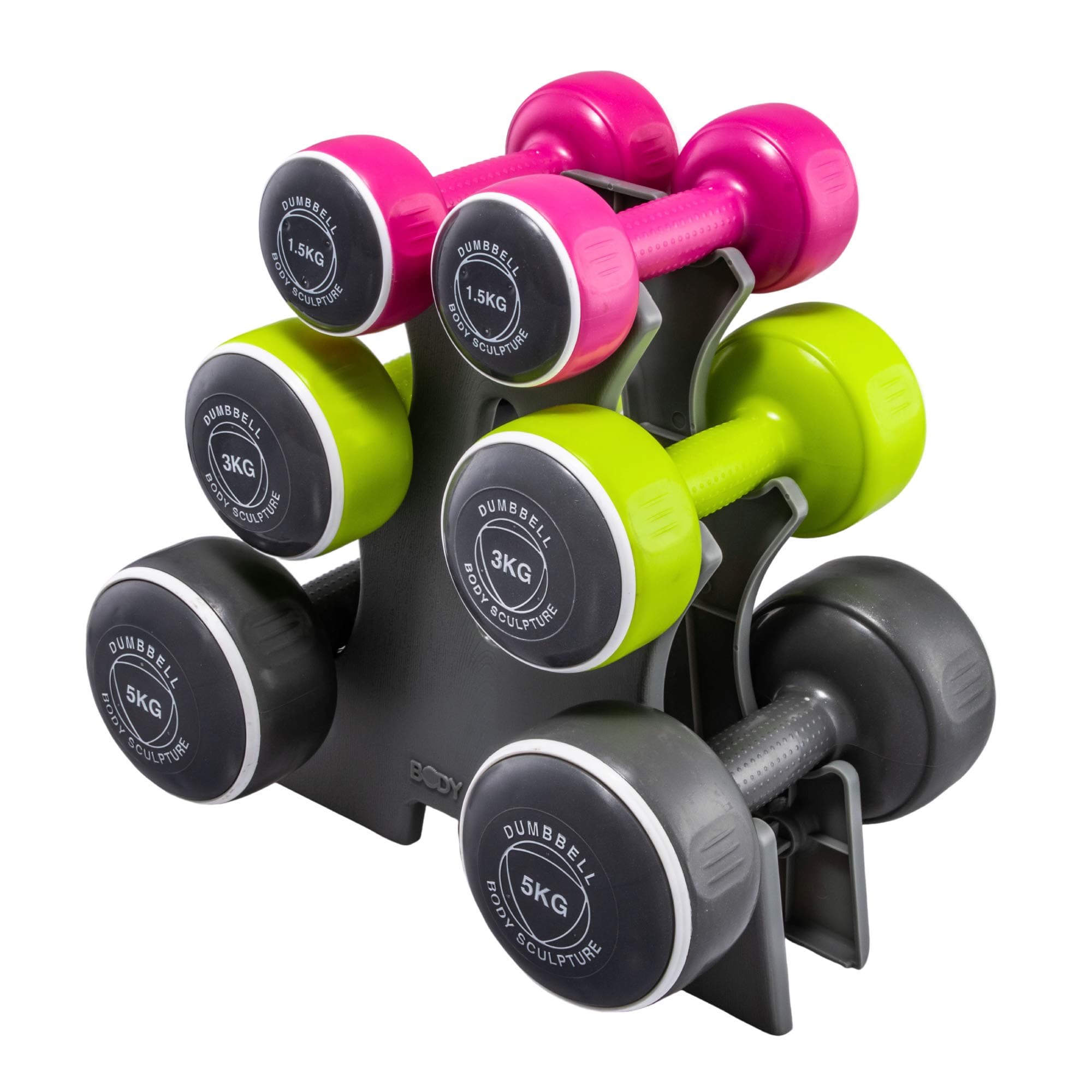 Body Sculpture Smart Dumbbell Set, 3.3 lbs (1.5 kg), 6.6 lbs (3 kg), 11.0 lbs (5 kg) each, Set of 2, Training, Muscle Training, Dumbbell, Home Workout, Home Training, Home Use, Dumbbell Press