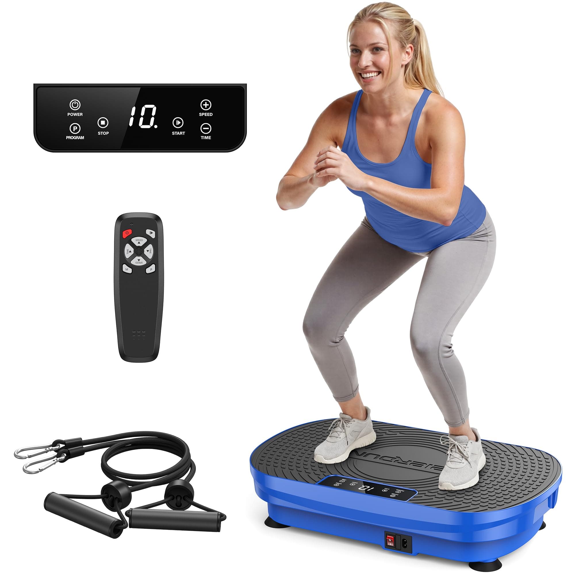 FEIERDUN Vibration Plate Exercise Machine, Vibration Plate for Lymphatic Drainage, Power Plate Vibration Platform for Weight Loss, Toning & Wellness