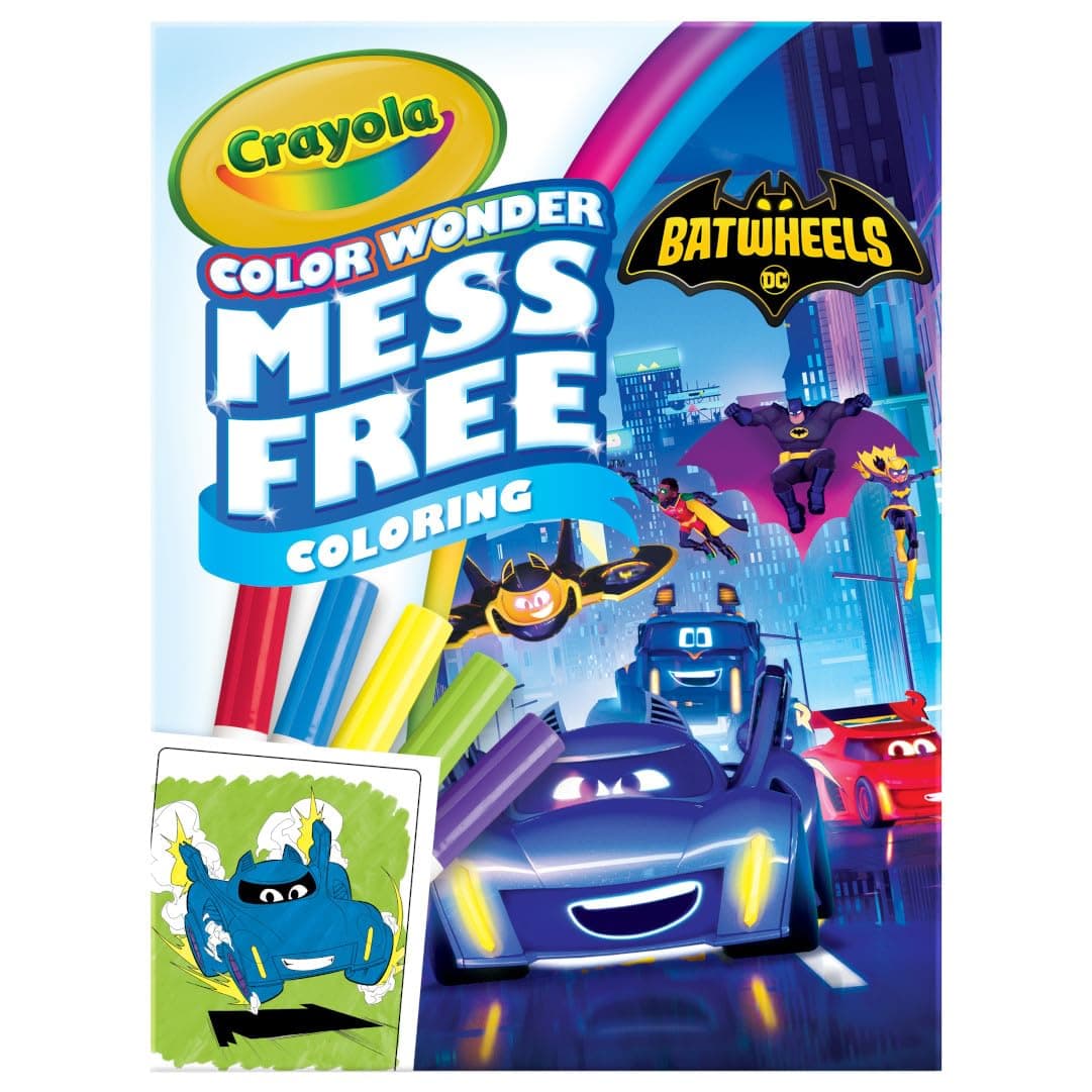 Crayola Bat Wheel Color Wonder Coloring Pages & Markers Mess Free Coloring Kids Gift for Kids Ages 3 4 5 6