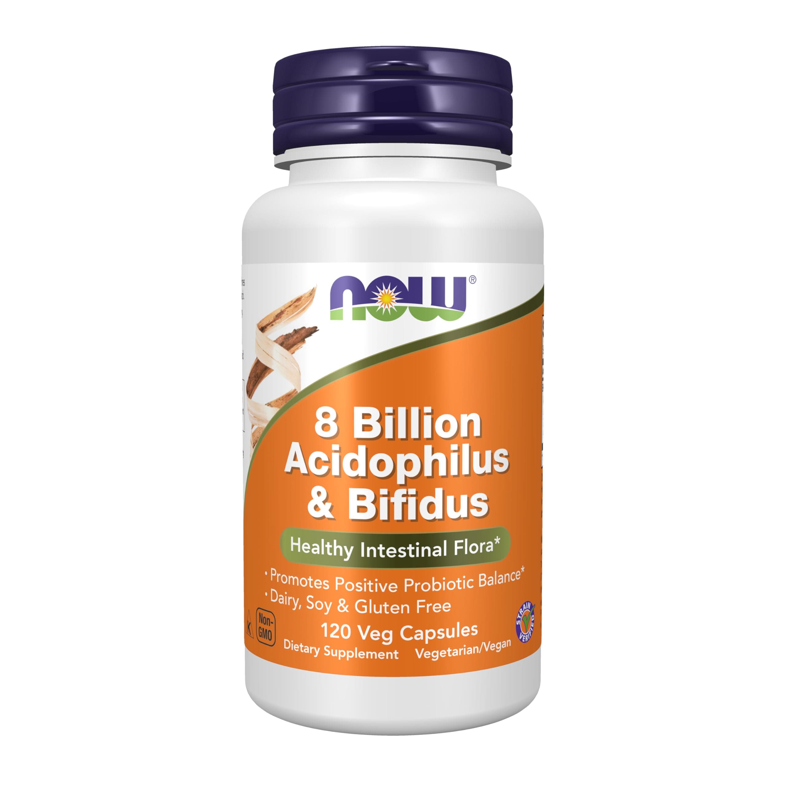 NOW Foods Acidophilus/Bifidus 8 Billion, 120 Veg Capsules