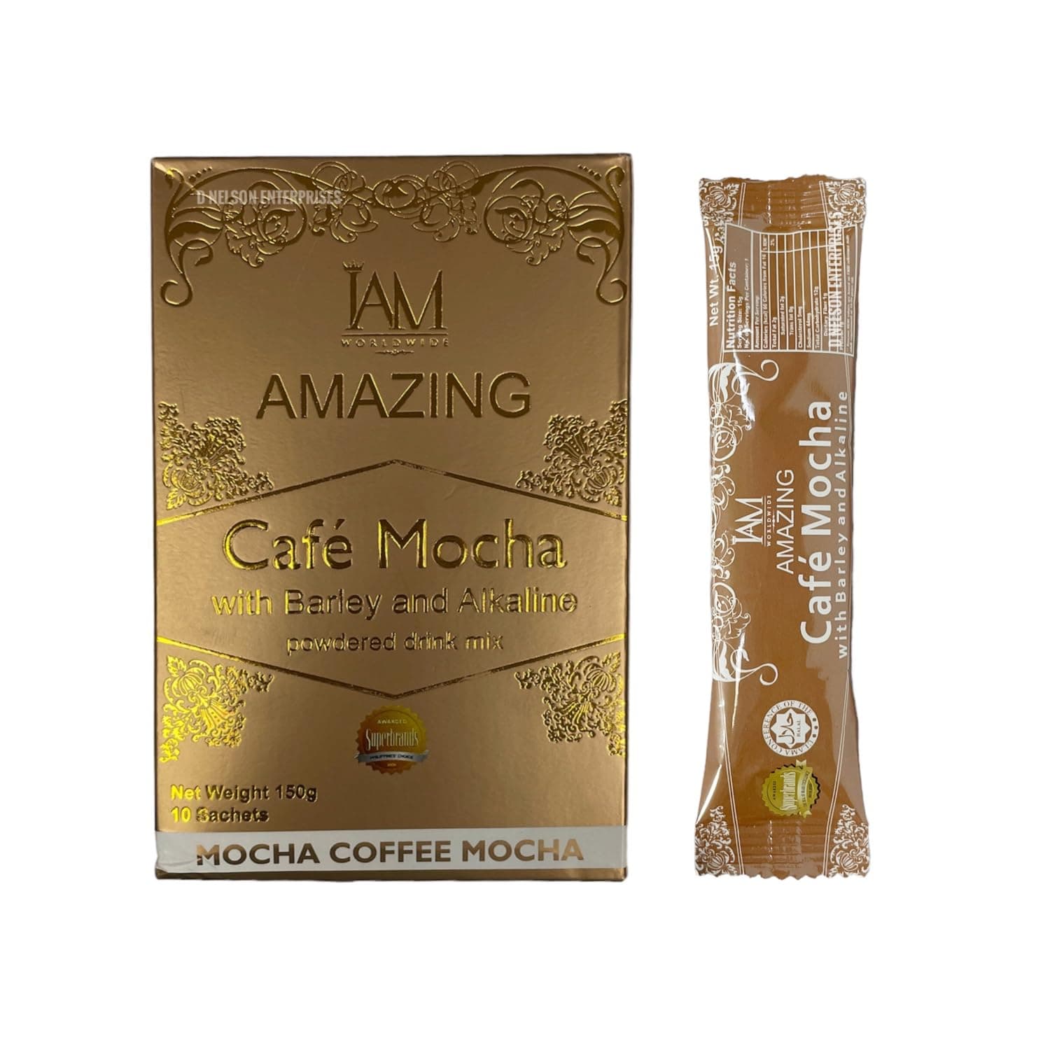 IAM WORLDWIDE AMAZING CAFE LATTE WITH BARLEY & ALKALINE (CAFE MOCHA)
