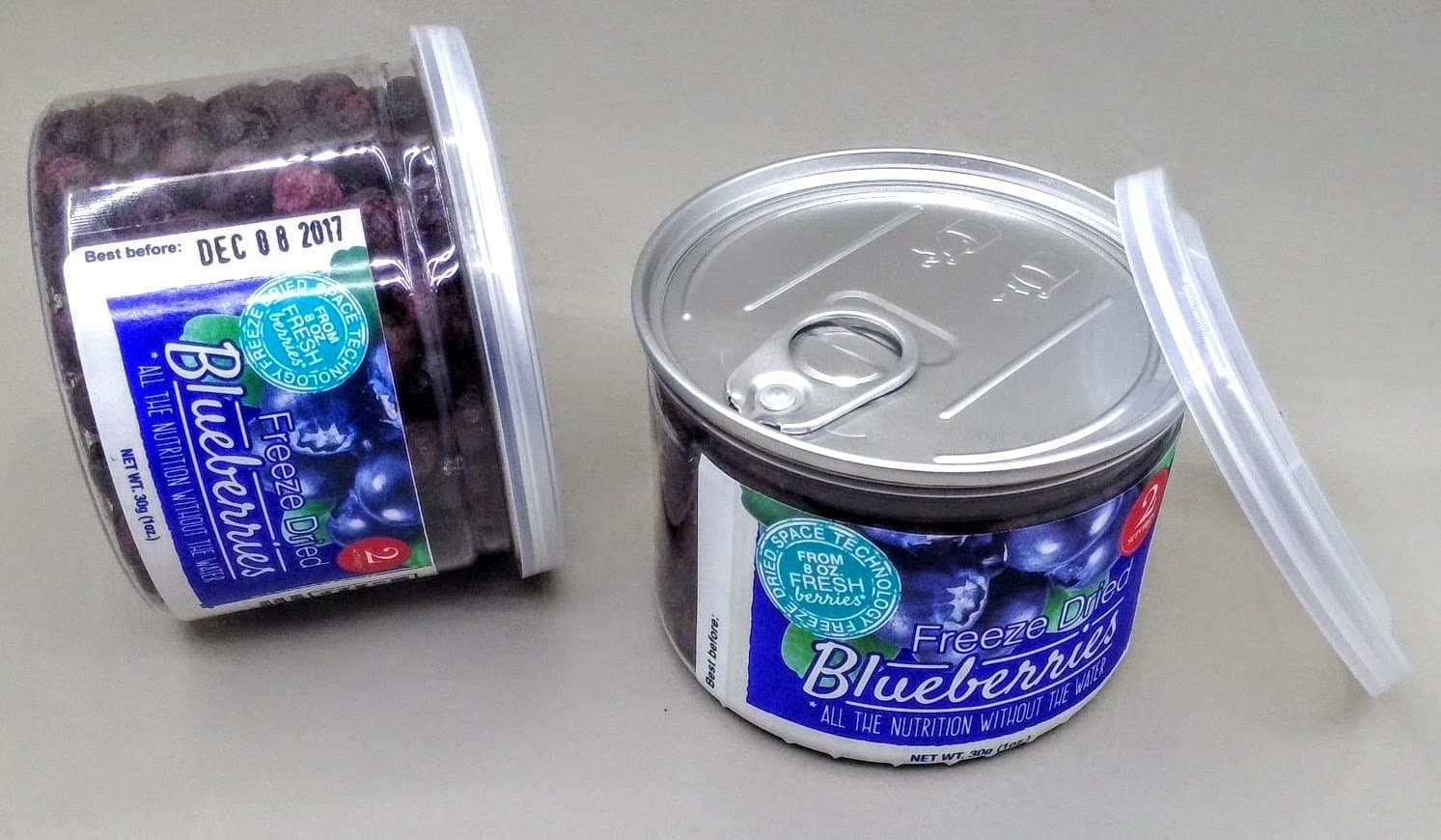 2 Jars Freeze Dried Blueberries Whole (35g/280ml each jar)