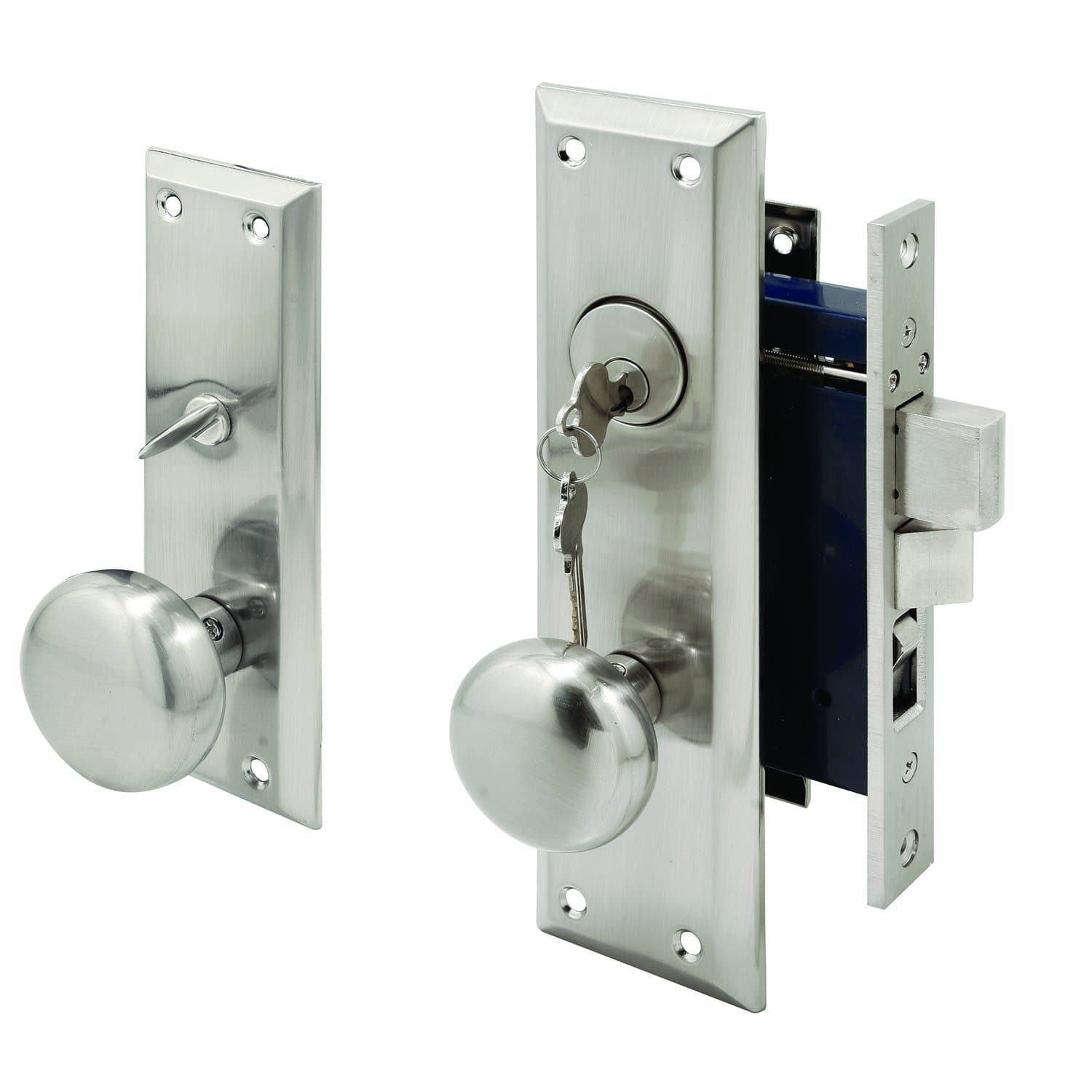 Segal SE 27590 Mortise Lock Set, Satin Nickel, Left Hand, 2-1/2 In. Backset, Surface (Single Pack)