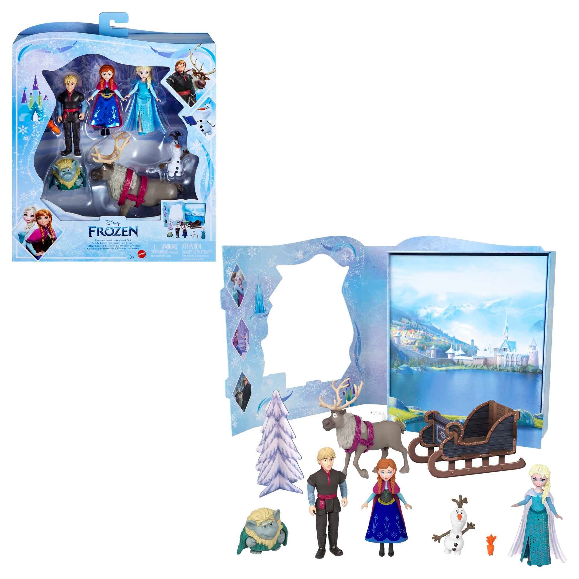 Disney Frozen Toys, Frozen Story Pack with 6 Key Characters, Small Dolls, Figures and Accessories Inspired by Disney Frozen Movies, Gifts for Kids