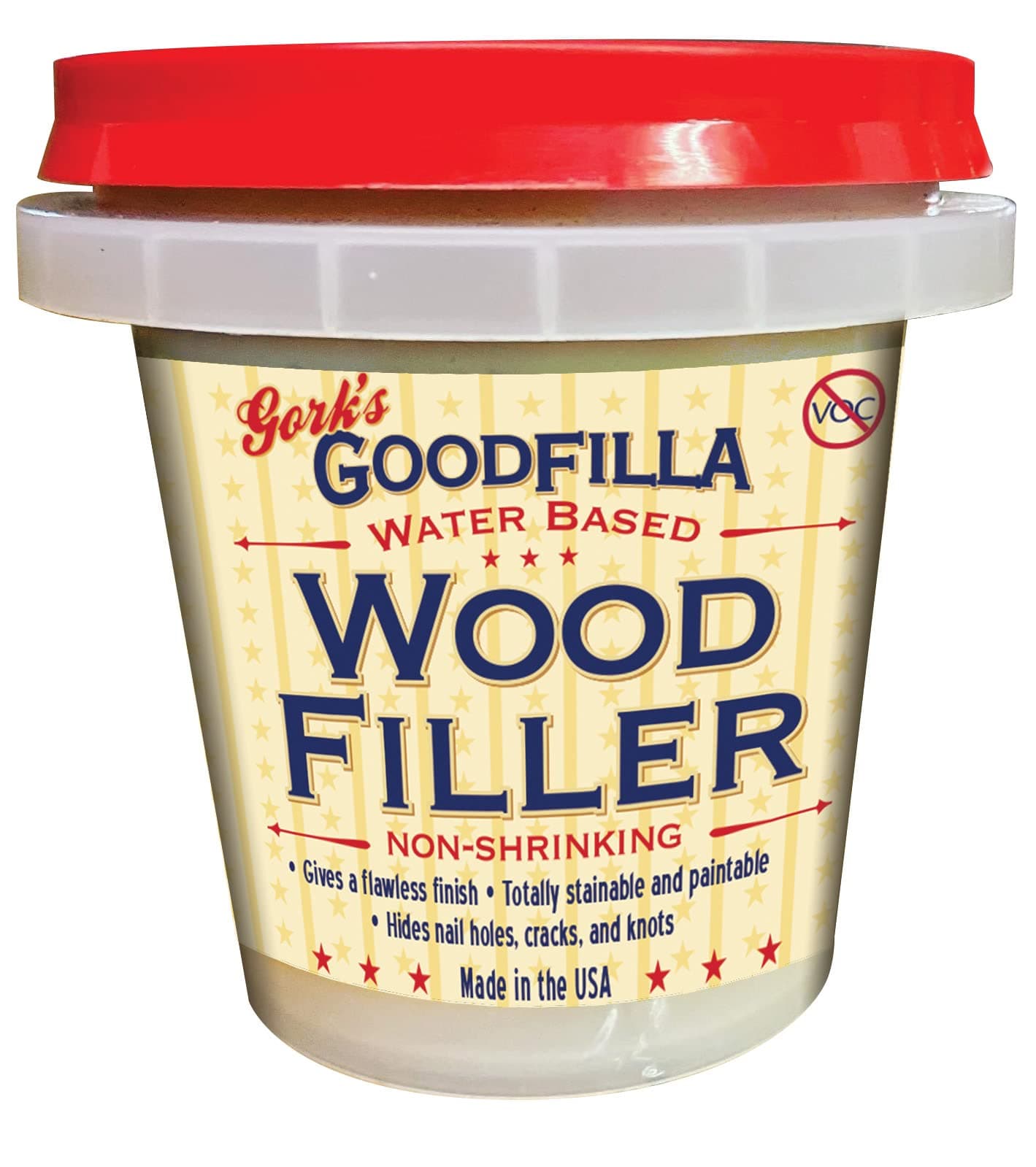Goodfilla Water-Based Wood & Grain Filler - Ebony - 8 oz | Replace Every Filler & Putty | Repairs, Finishes & Patches | Paintable, Stainable, Sandable & Quick Drying
