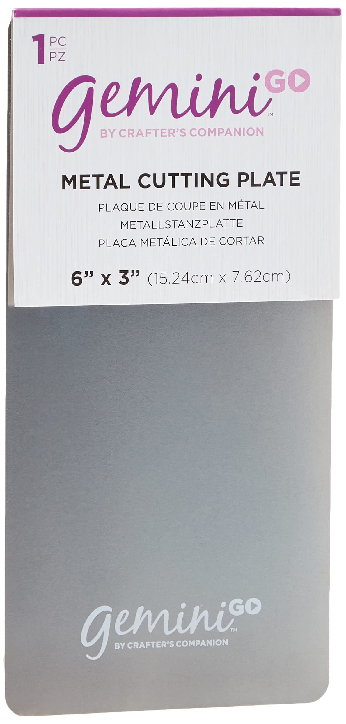 Gemini Go Accessories Metal Cutting Plate, 3 x 6-Inch, Silver, 1 Count (Pack of 1)