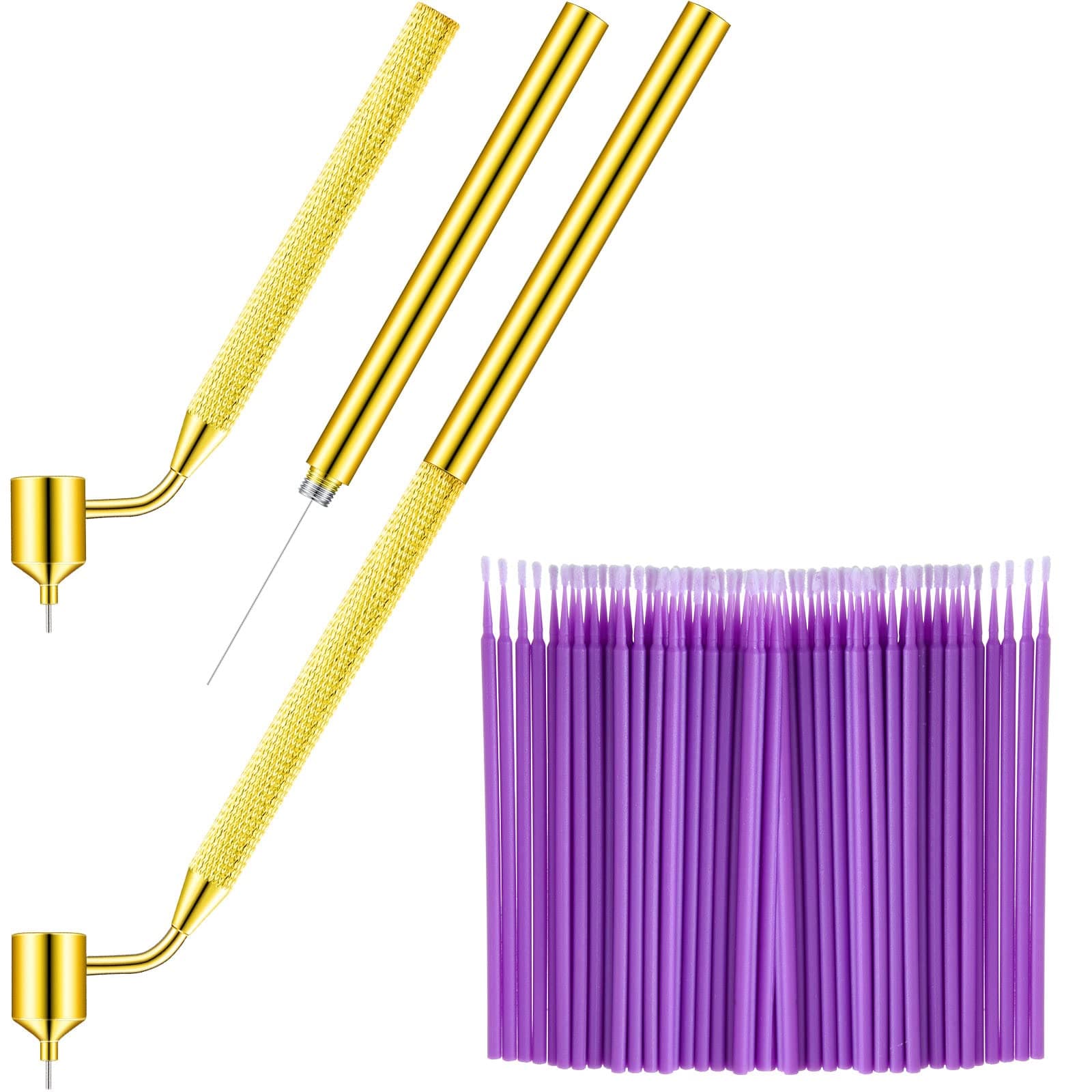 Tondiamo 100 Pack 0.5 Mm Touch Up Paint Brushes Repair Pen Gold Writer Applicator Detailing Fluid Disposable Micro Applicators For Auto Chip Automotive Scratch