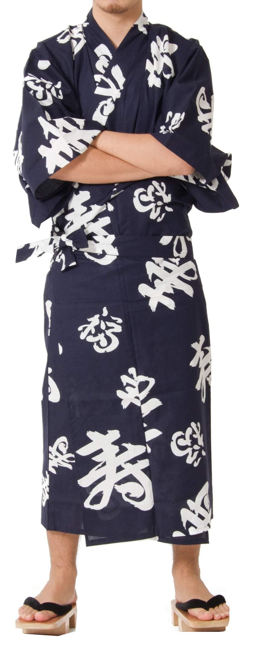 Tokyoin Traditional Made in Japan Cotton Yukata Robe (Japanese Pajama Kimono) Easy Wearing Unisex Design OBI Yukata set2