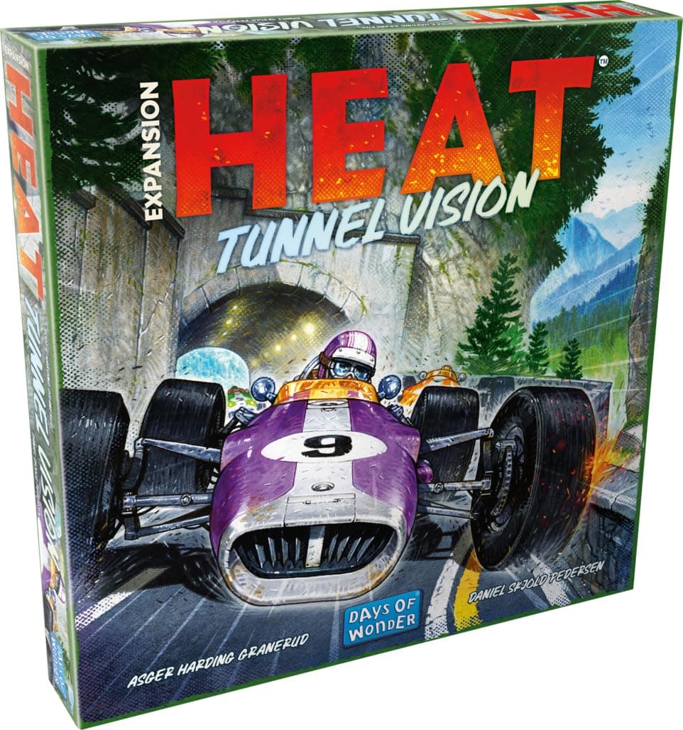 Asmodee Heat: Tunnel Vision Board Game Expansion - New Tracks, Championship Season & Front Wing Module, Racing Strategy Game for Kids & Adults, Ages 10+, 1-7 Players, 60 Min Playtime
