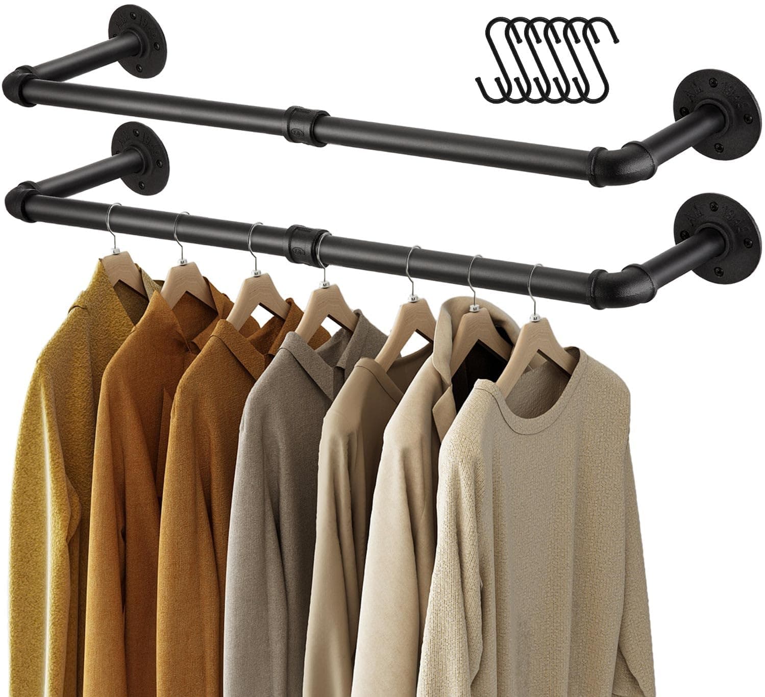 Greenstell 2 Pack Wall Hanging Wall Rack Shot Type Hanger Rack