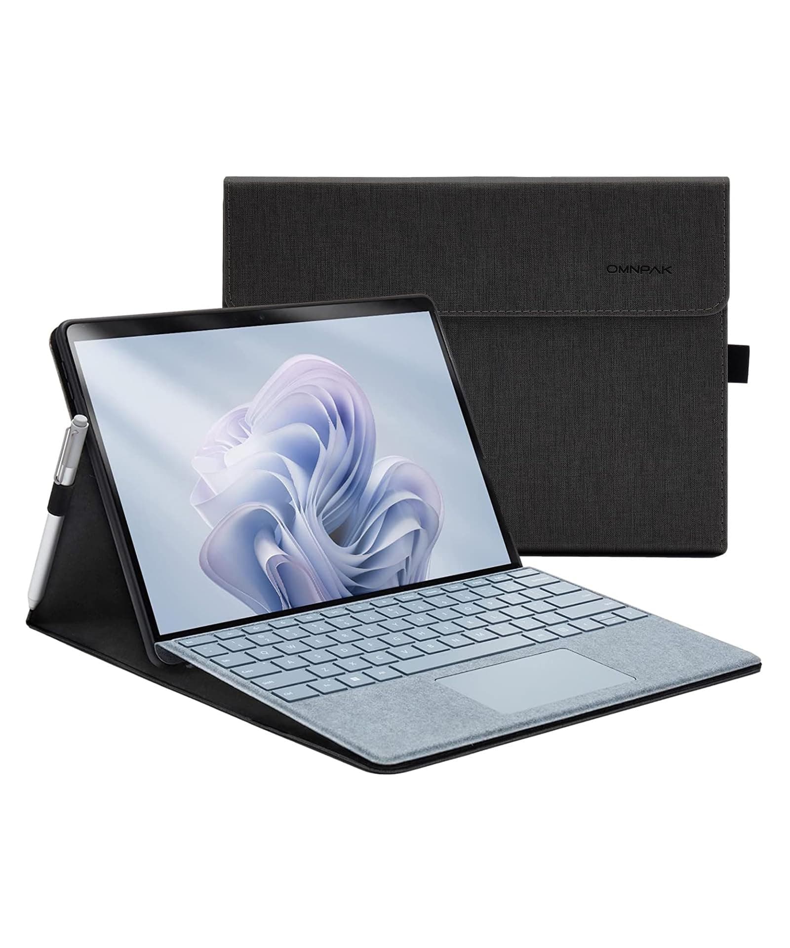 Omnpak Microsoft Surface Pro 9 Case and Cover, Lightweight Protective, Multiple Angle, Stylus Holder, Designed for Surface Pro 9/Pro 9 5G 13" 2022 Tablet, Compatible with Type Cover Keyboard
