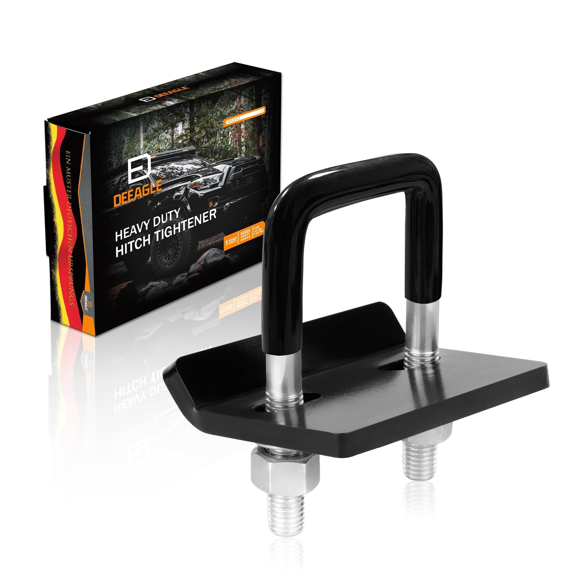 DEEAGLE Hitch Tightener Anti Rattle Stabilizer for 1.25" to 2" Trailer Hitches Reduce Movement On Hitch Mount Cargo Carrier Bike Rack Boat, RV Trailer Accessories