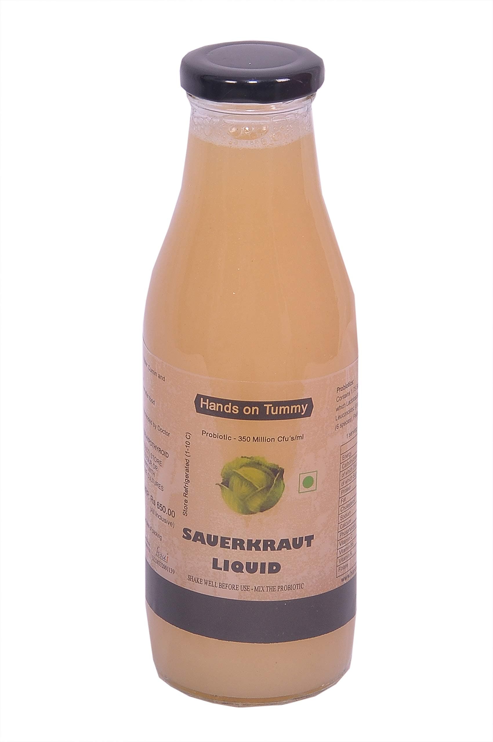 Sauerkraut Liquid (Juice) (500 ML) - Probiotic - Organic