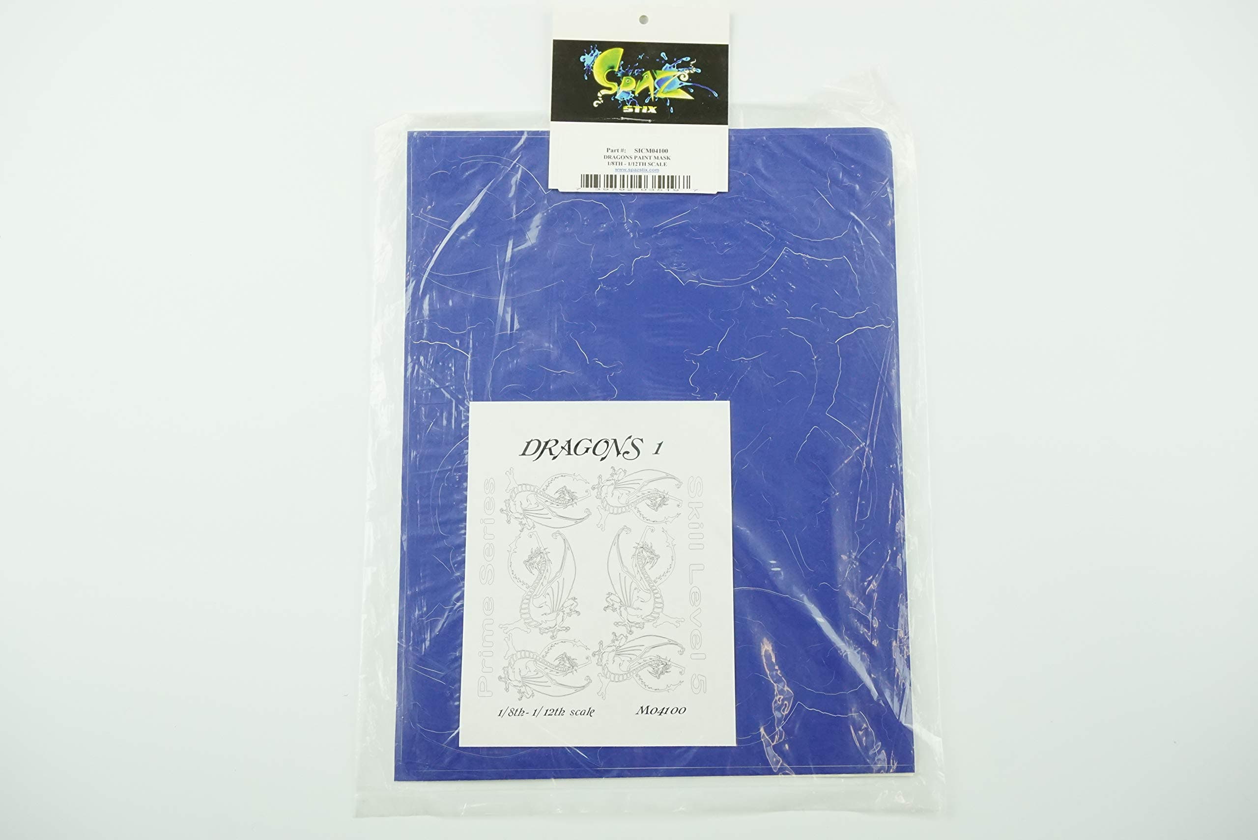 Spaz Stix M04100 Dragons Prime Paint Mask, 1/8th-1/12th Scale