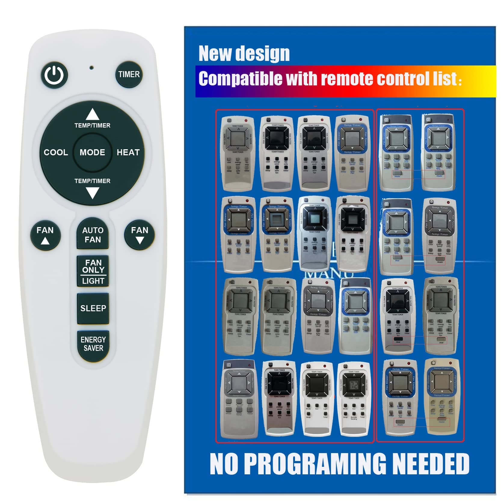 RCECAOSHAN Replacement for Frigidaire Air Conditioner Remote Control Listed in The Picture (C)