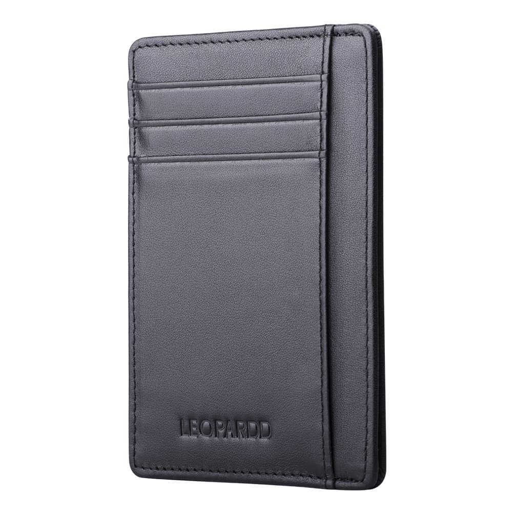 Slim Rfid Blocking Leather Wallets for Men & Women,Minimalist Credit Card Holder