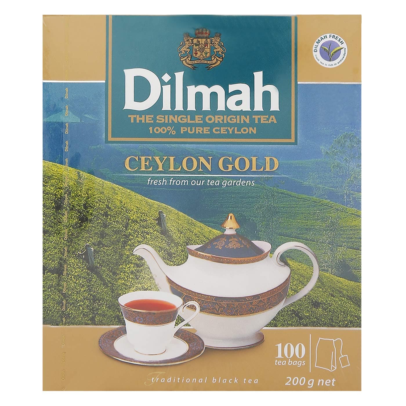 Dilmah Ceylon Gold Tea Bags, 200g (Packaging may vary)