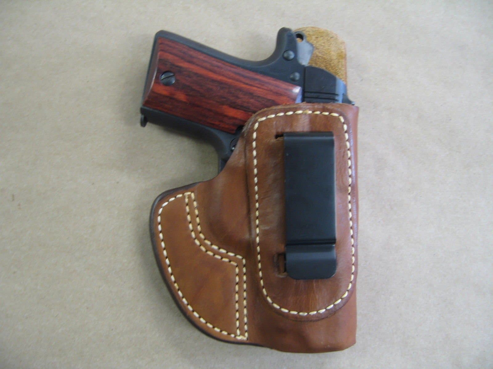 Azula IWB Leather in The Waistband Concealed Carry Holster for S&W Smith & Wesson CSX 9mm Pistol CCW TAN RH