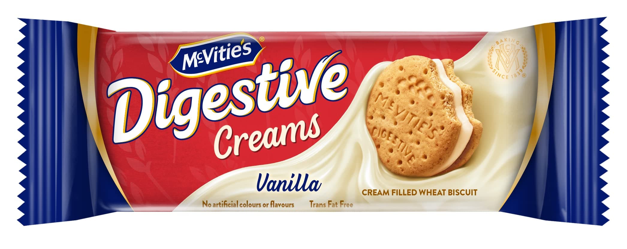 McVities Digestive Creams Vanilla Filled Wheat Biscuit 40g