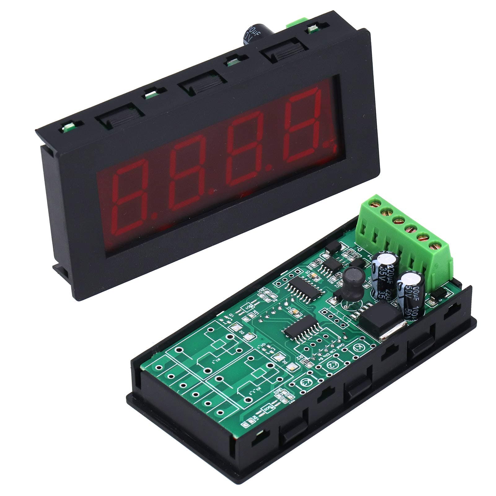 LED 7 Segment Display MODBUS-RTU Display Module with 4 Digit Display RS485 Serial Port for PLC Communication (5-36V)