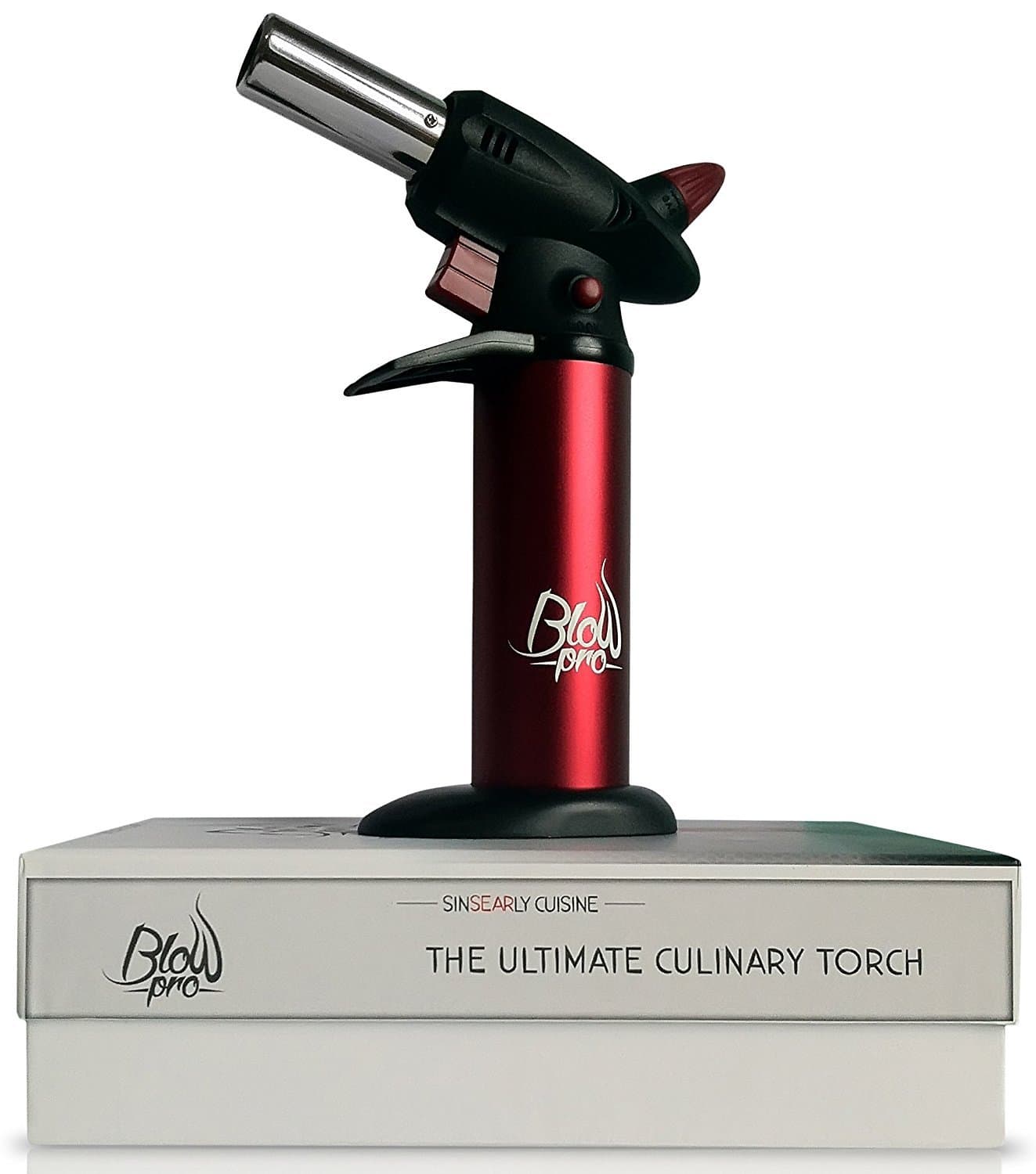 Ultimate Culinary Blow Torch, make the best creme brulee Free recipe E-book included with gift packaging & instructions | Hand Held flaming + Stand | Good for baking, soldering, dabbing & wax working.