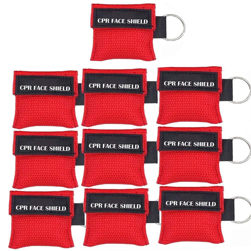CPR Face Shield Mask Keychain Keying Emergency Kit CPR Face Shields Pocket Mask for First Aid or CPR