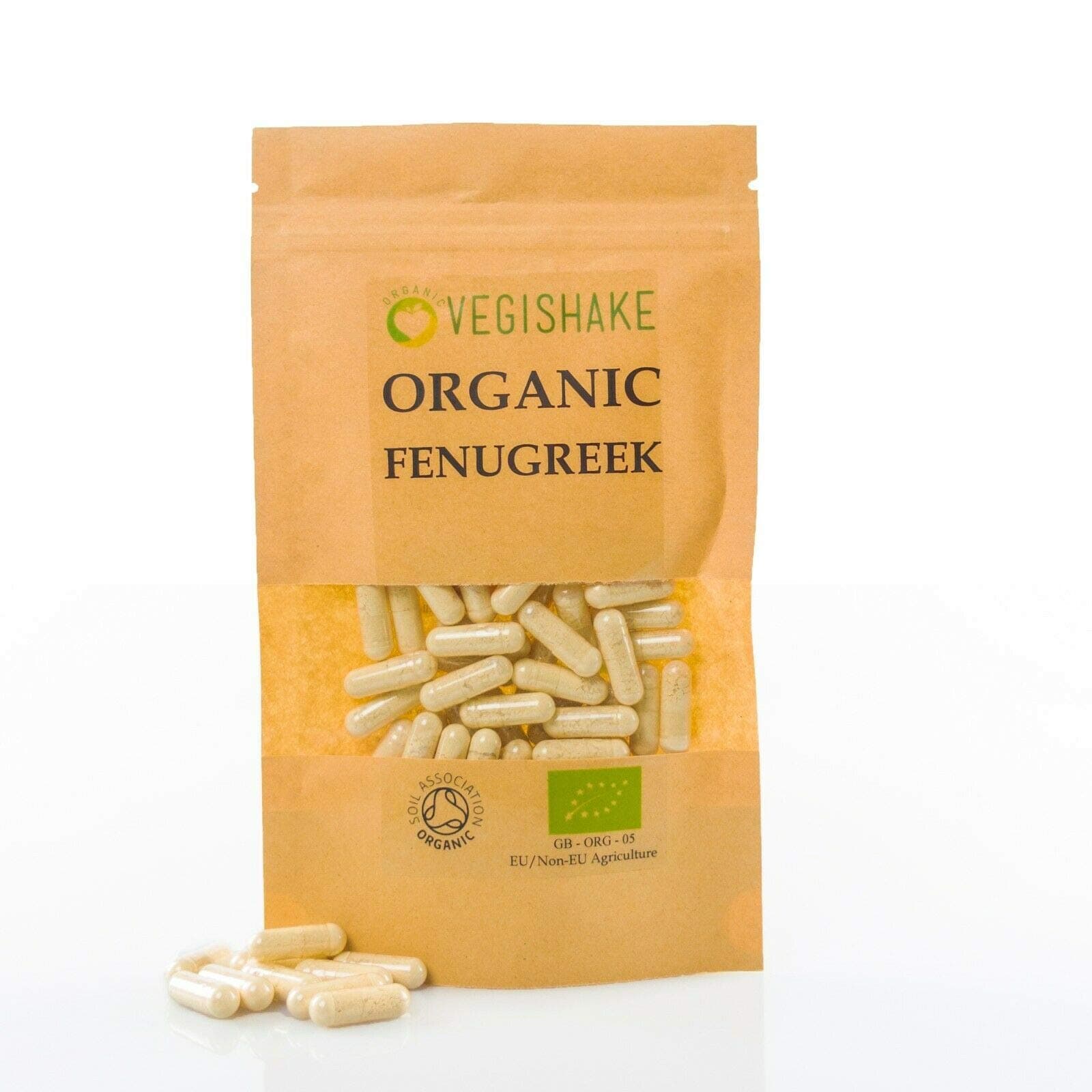 Organic Fenugreek HPMC Capsule 1140mg Supplements Personal Nutrition Inflammation Weight Appetite Suppressants Gastritis Detox & Cleanse Vegan Halal Kosher (90 Capsules)Soil AssociationSoil AssociationSoil Association