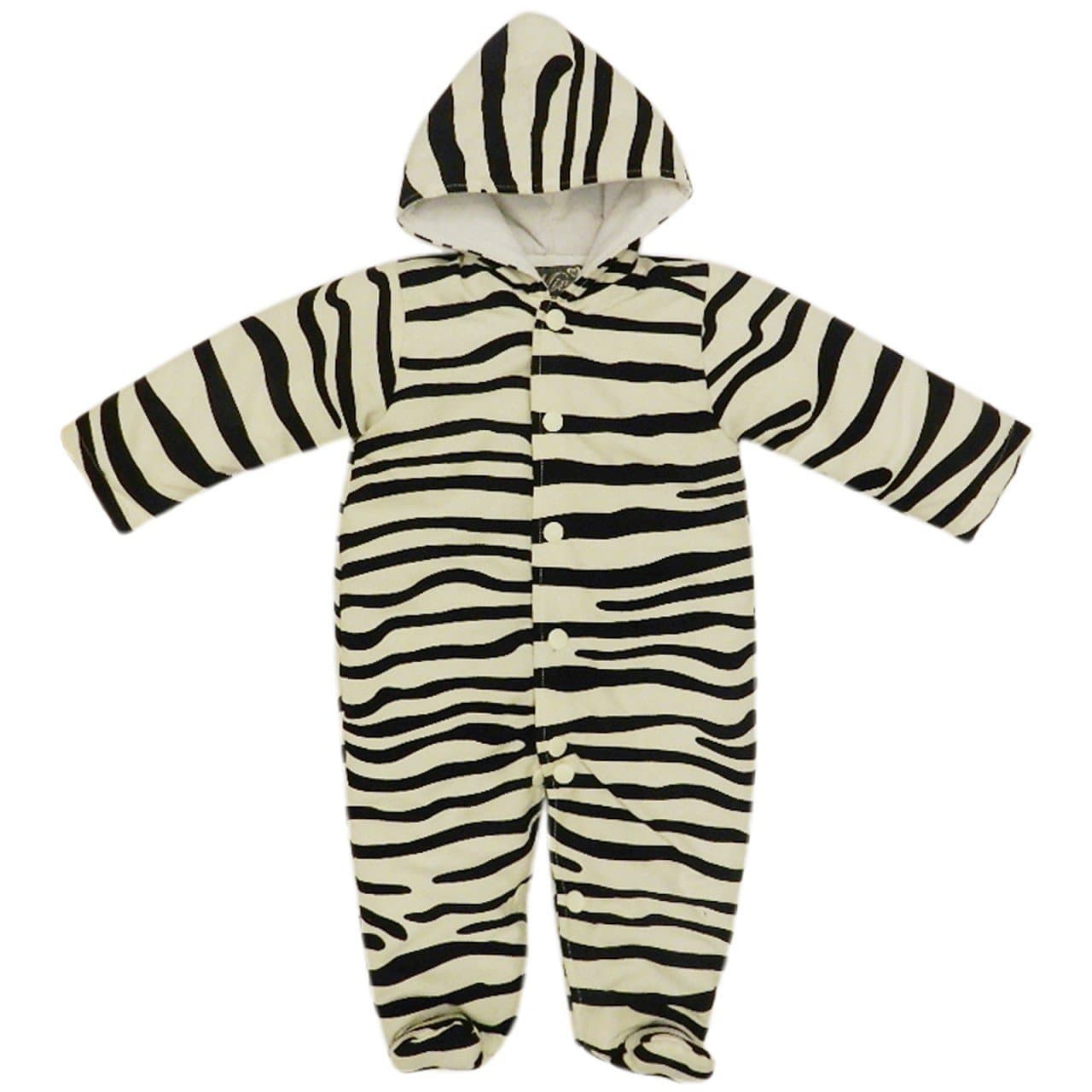 Zebra Print Warm Snowsuit for Infants 6-9 Months