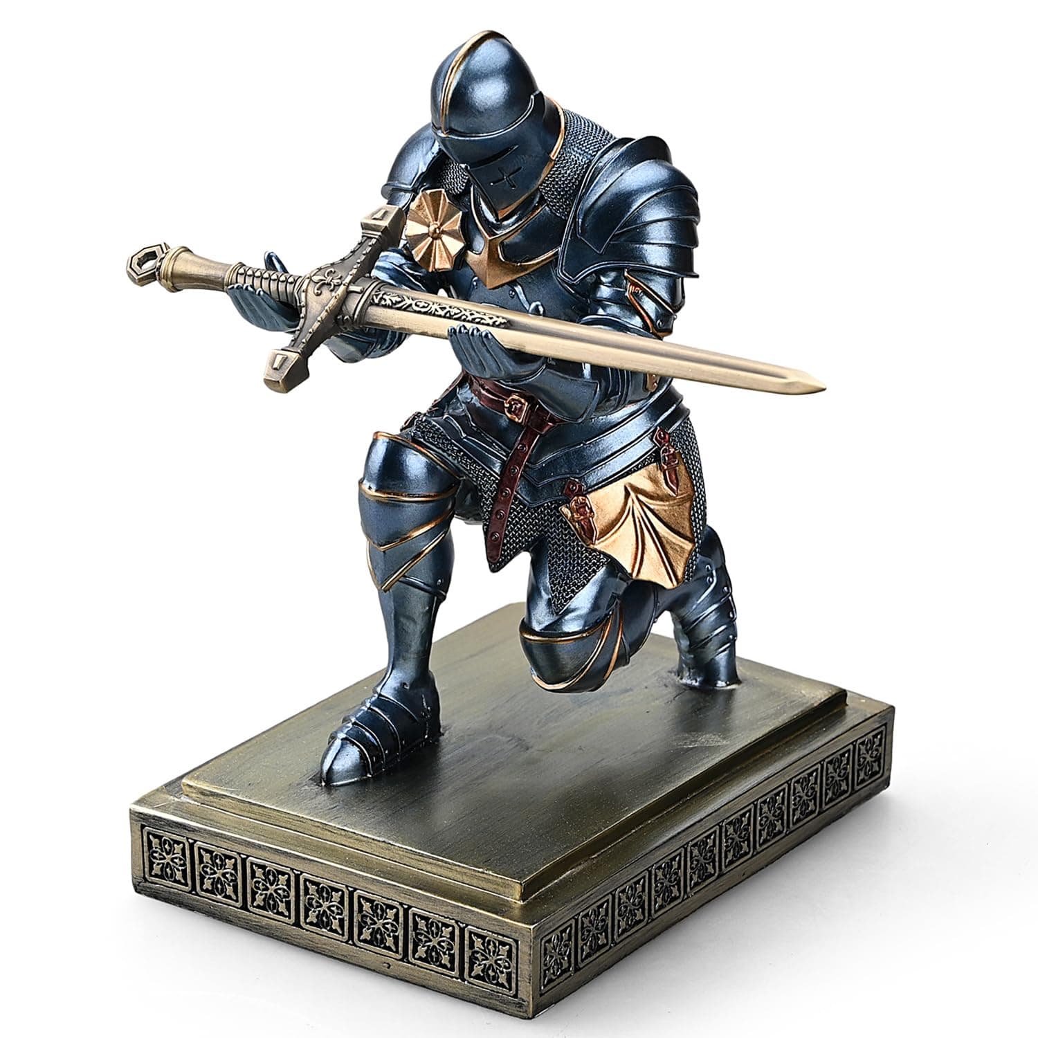 Amoysanli Medieval Armored Warrior Knight Pen Holder Desk Organizers and Acce...