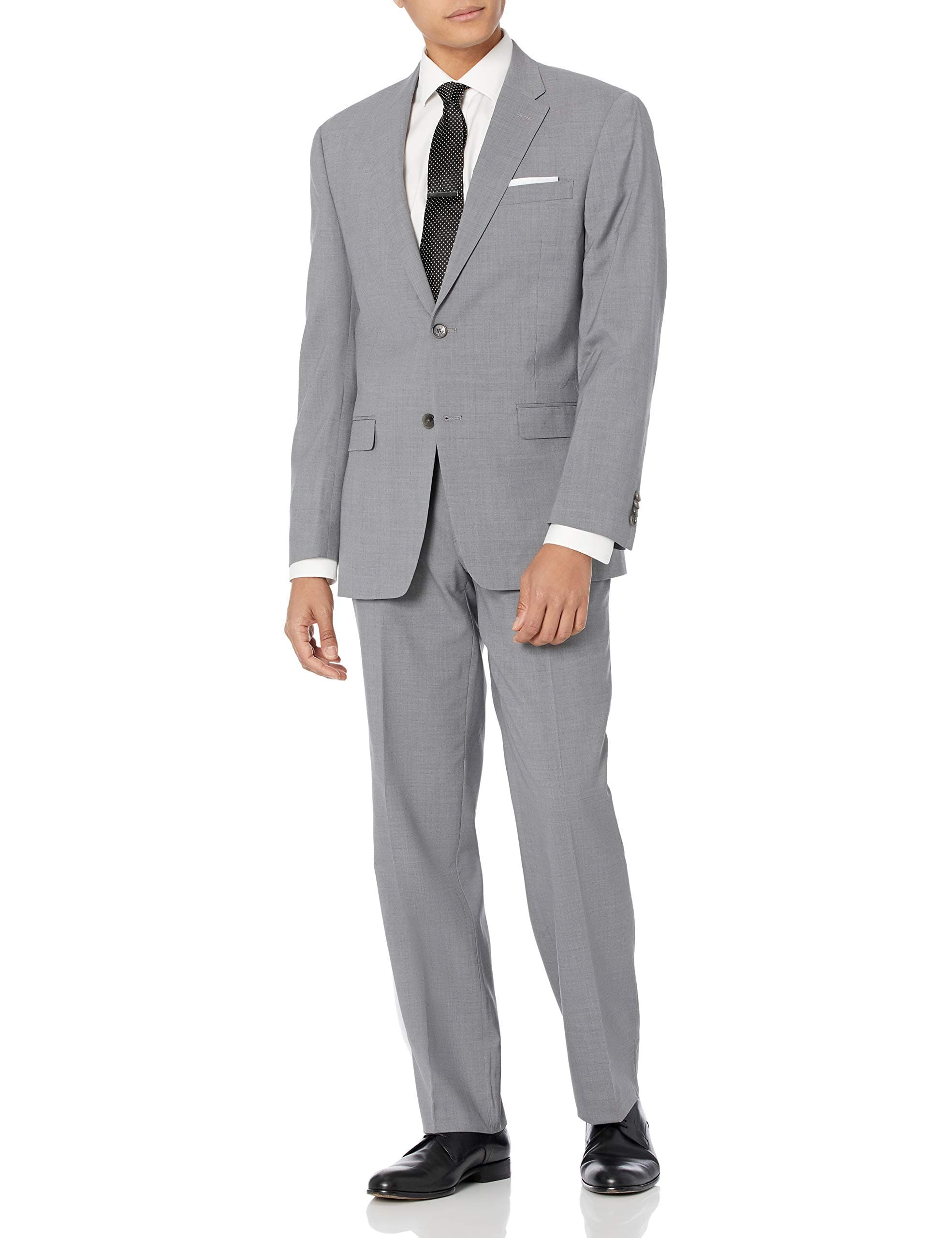 Tommy Hilfiger Men's Vasser Light Gray 2 Button Side Vent Suit