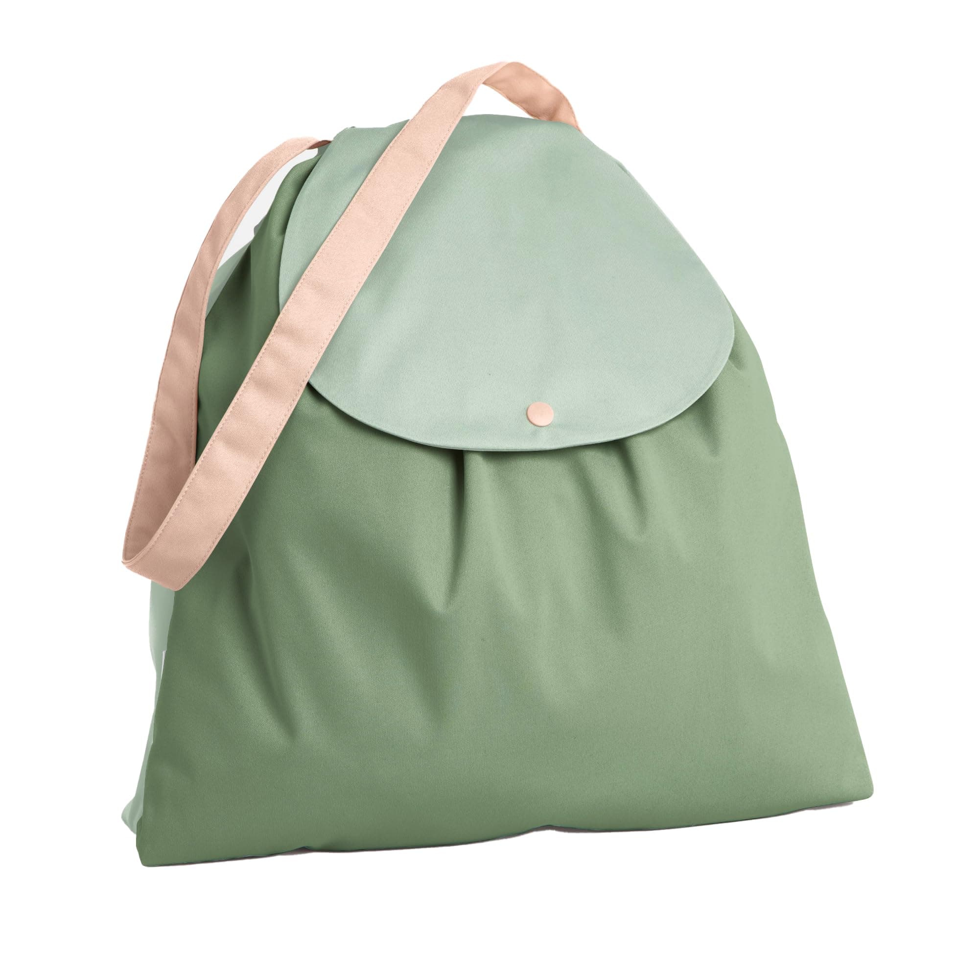 EsemblyDay Bag – Reusable Wet and Dry Bag Made From Recycled Fabric With Dual Waterproof Compartments for Cloth Diapers, Swimsuits, Toiletries, and Snacks - Aloe