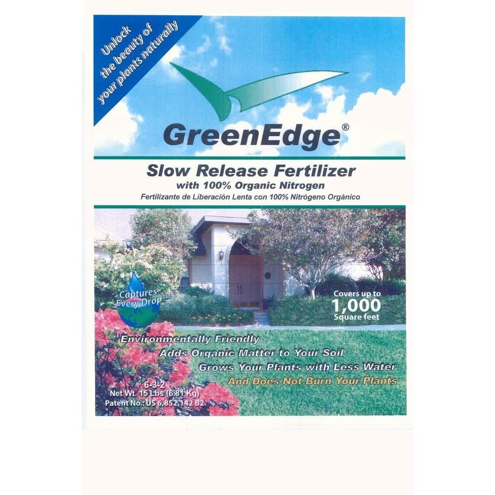 Edge Green GreenEdge Slow Release Fertilizer with 100% Organic Nitrogen 15-Pound Bag