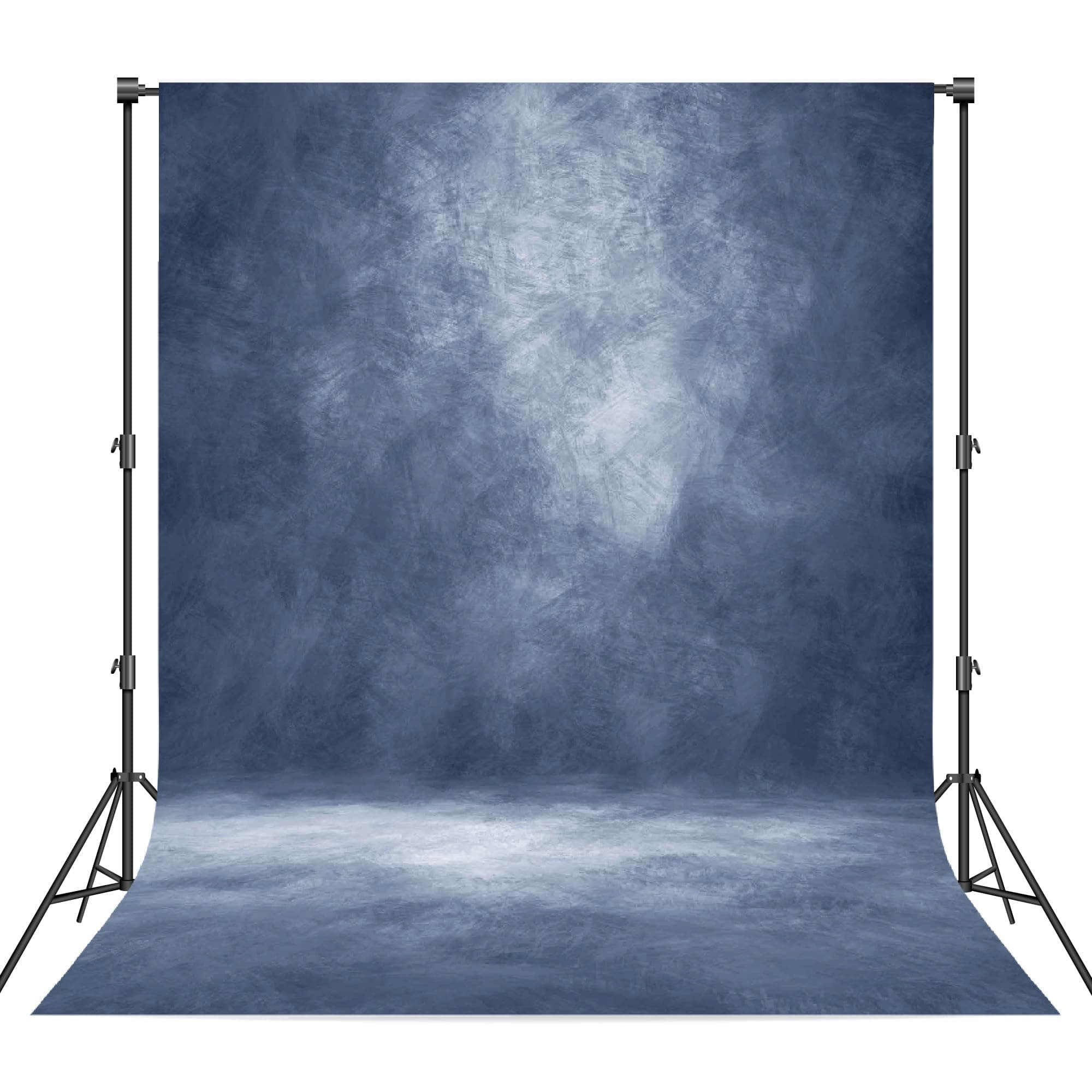 Abstract Professional Photography Backdrop for Portrait Photo Props Booth Background Photoshoot Studio with Polyester Fabric Roller Pocket on Top (8x12ft,Blue,No Stand)