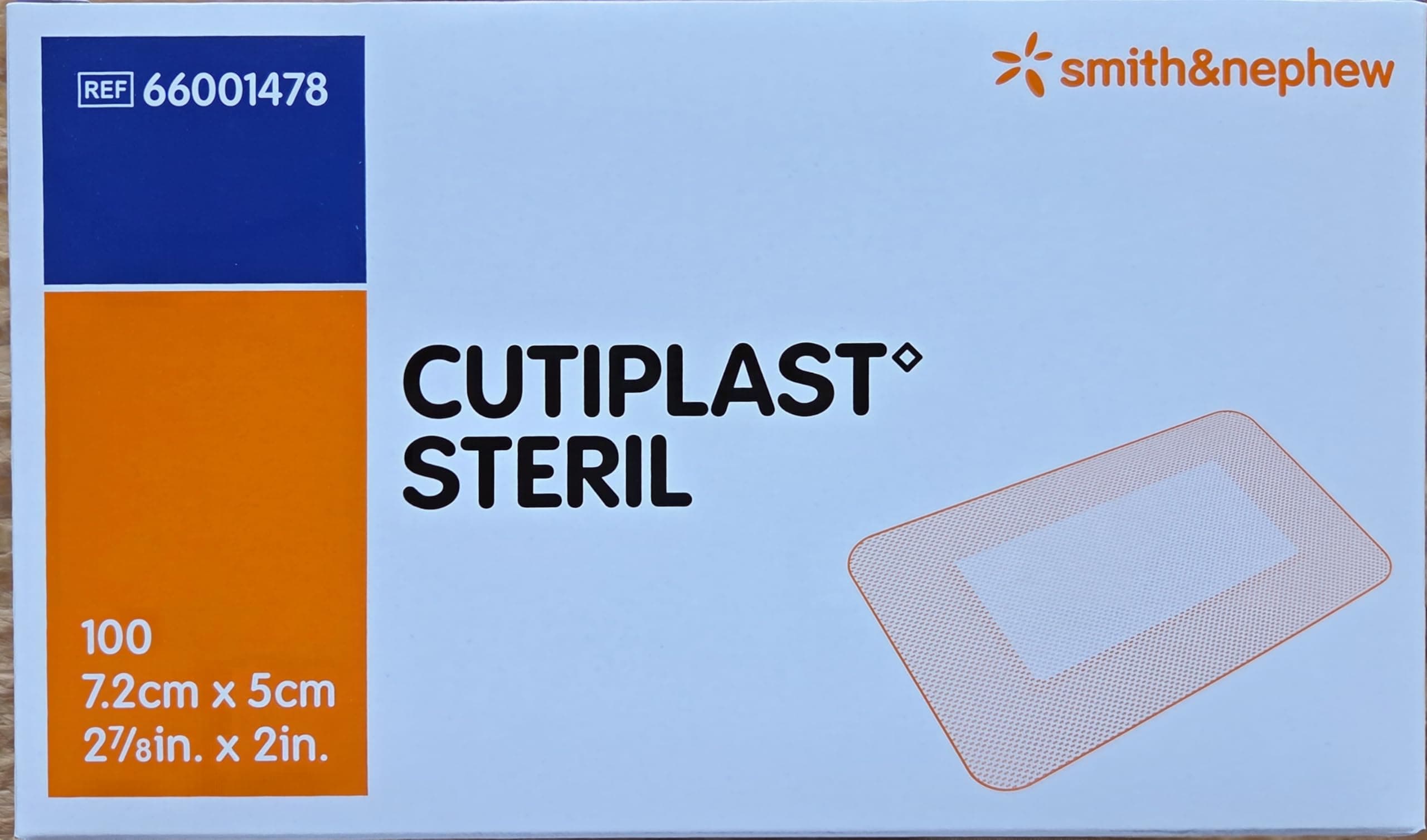 Smith & Nephew Cutiplast Sterile Conformable Fabric Island Dressing, 7.2 x 5 cm