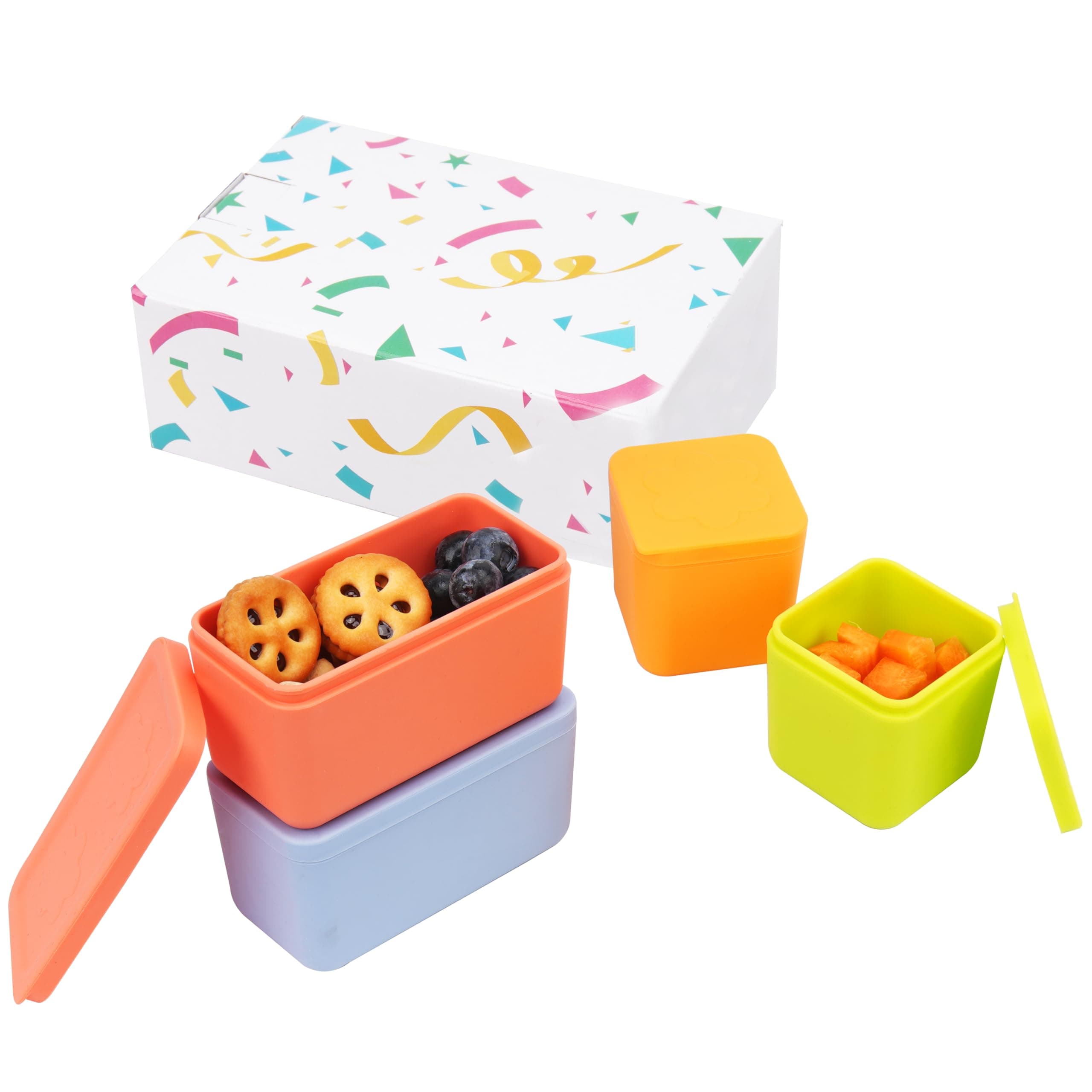 Viotiin Silicone Leakproof Snack Containers Compatible with Bentgo Lunch Boxes for kids