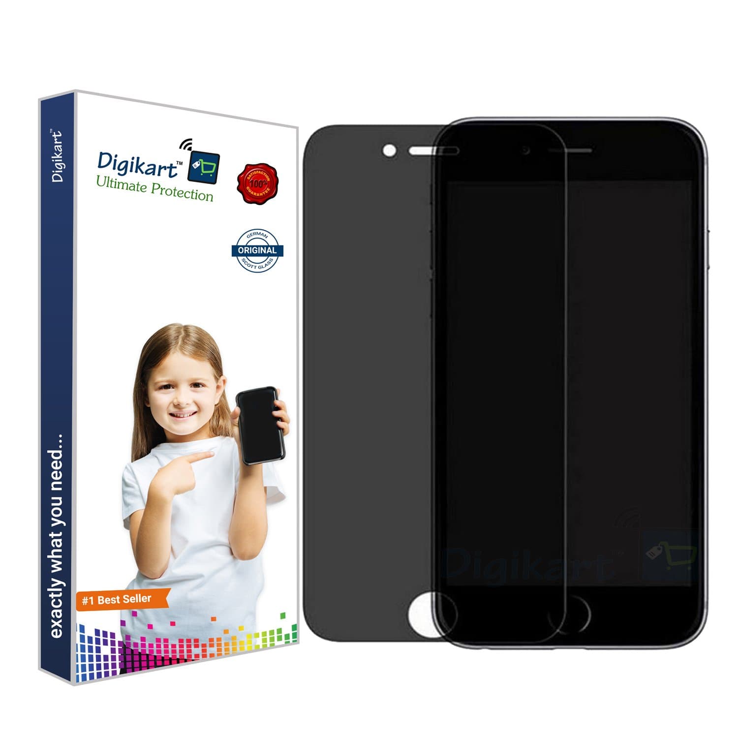 Digikart Mobile Screen Protector Privacy Tempered Glass for iPhone 6 Plus