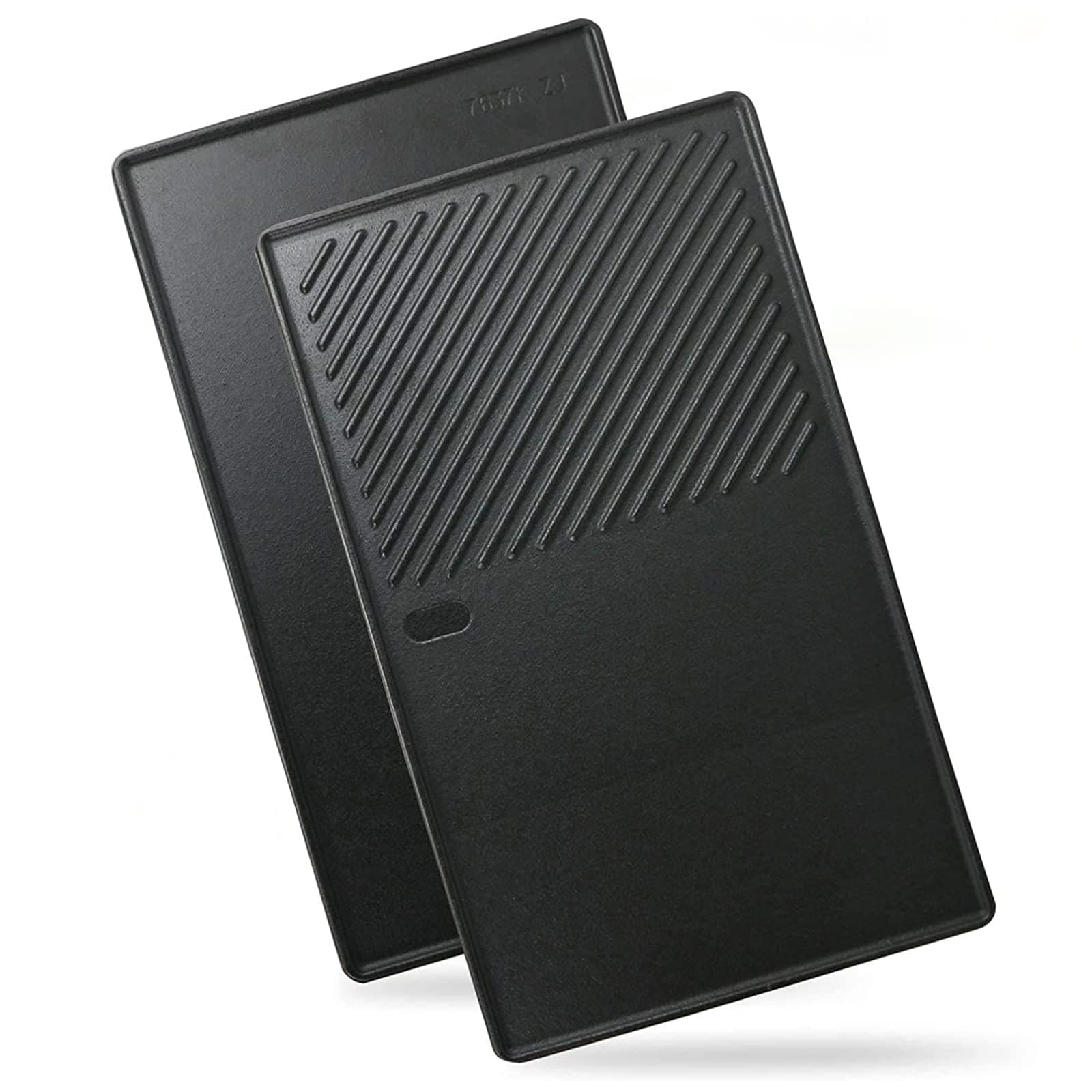 GFTIME 7637 44.5 CM Griddle for Weber Spirit E210 E220 S210 S220 Gas Grills (with Front Control Knobs), Cast Iron BBQ Griddle Replacement Parts for Weber Spirit 200 Series Gas Grills