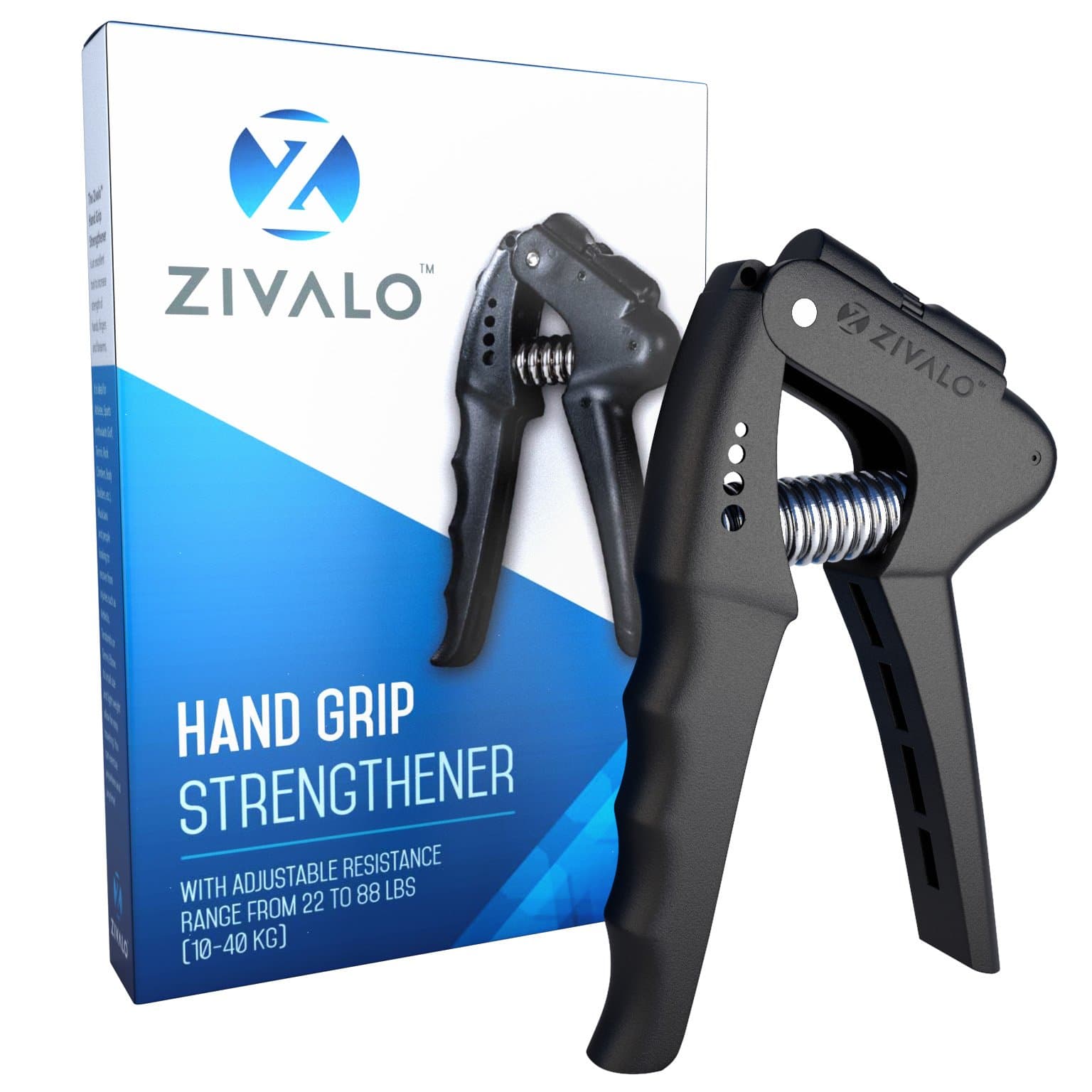 Hand Grip Strengthener with Adjustable Resistance Range from 22 to 88 Lbs - Excellent Tool to Increase Strength of Hands, Fingers and Forearms