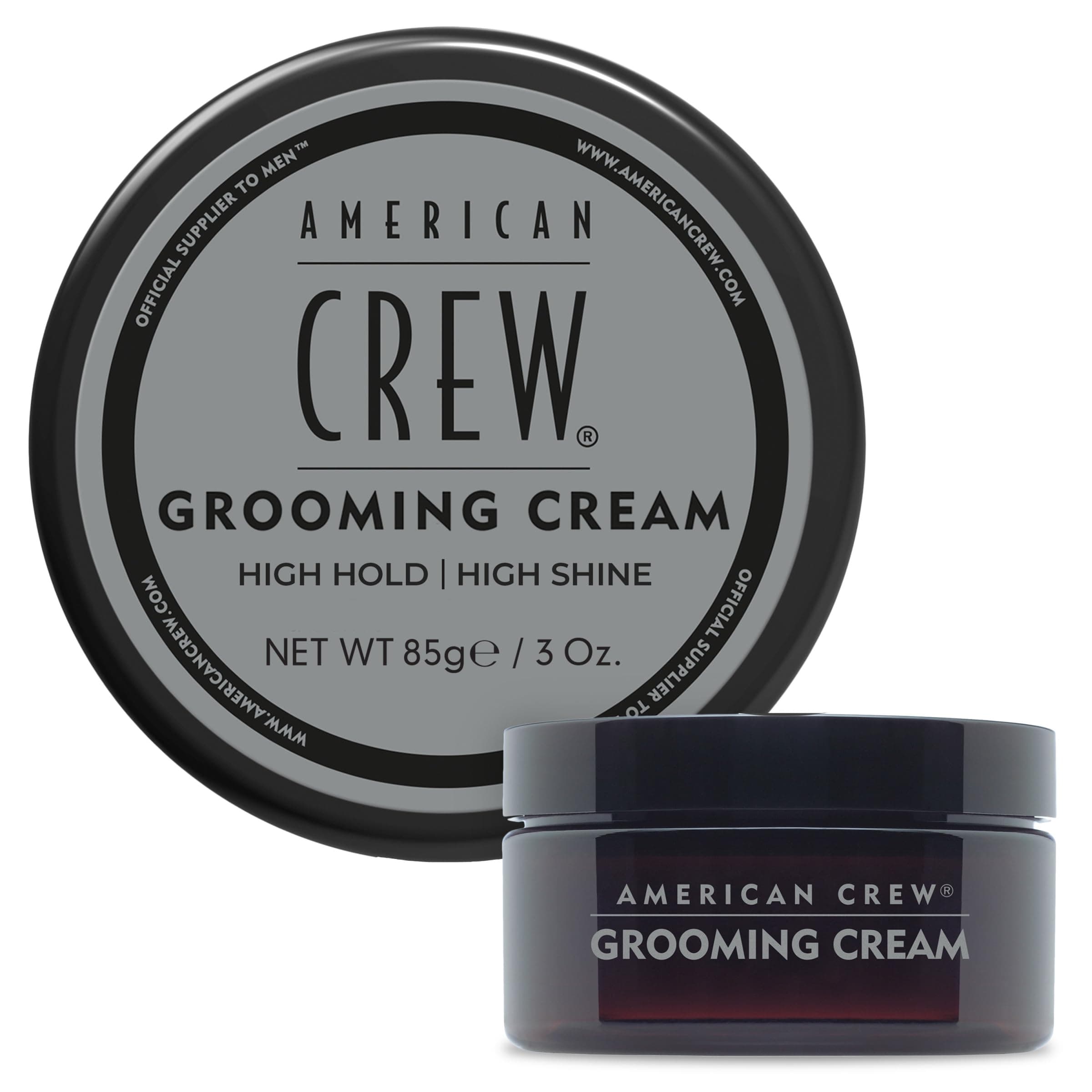 Men's Grooming Cream, Like Hair Gel with High Hold & High Shine, 3 oz