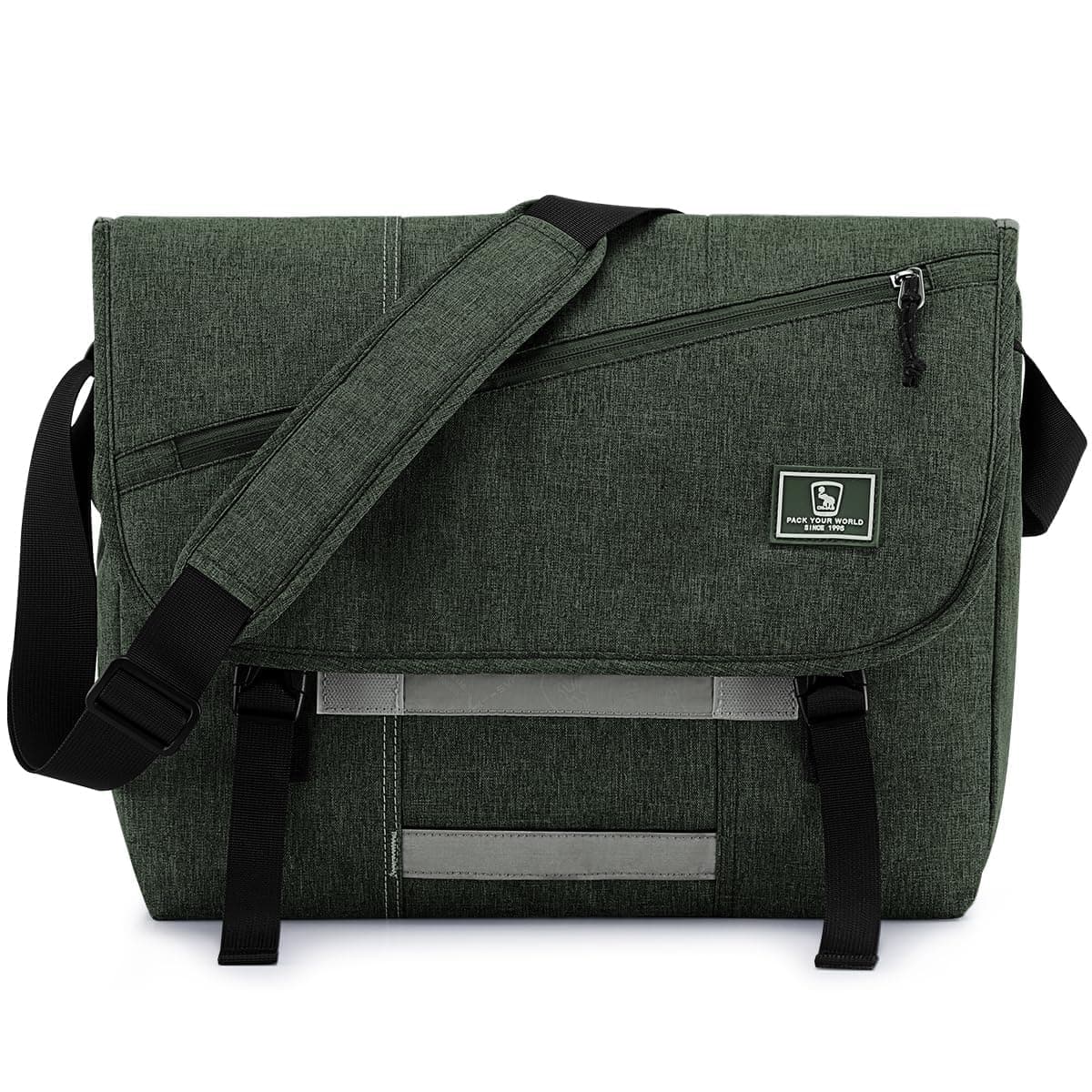 OIWAS Messenger Bag for Men Crossbody, 15.6 Inch Laptop Satchel Bags Briefcase Shoulder Bag Work Travel Women Green