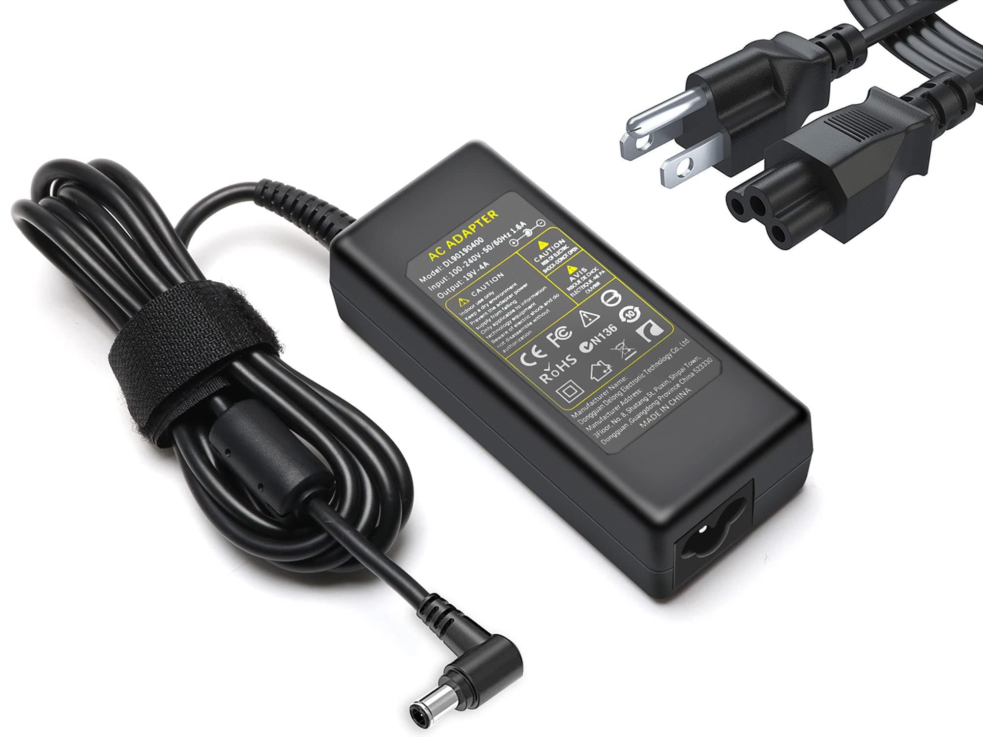 19V Power Cord Compatible with Samsung TV 32” UN32 J4000 J4500 J5205 J5003 J525D UN32J4000AF UN32J5205AF UN32J525DAF UN32J5003AF UN32J400DAF A4819-FDY Monitor Charger,HW-M360 Soundbar Supply