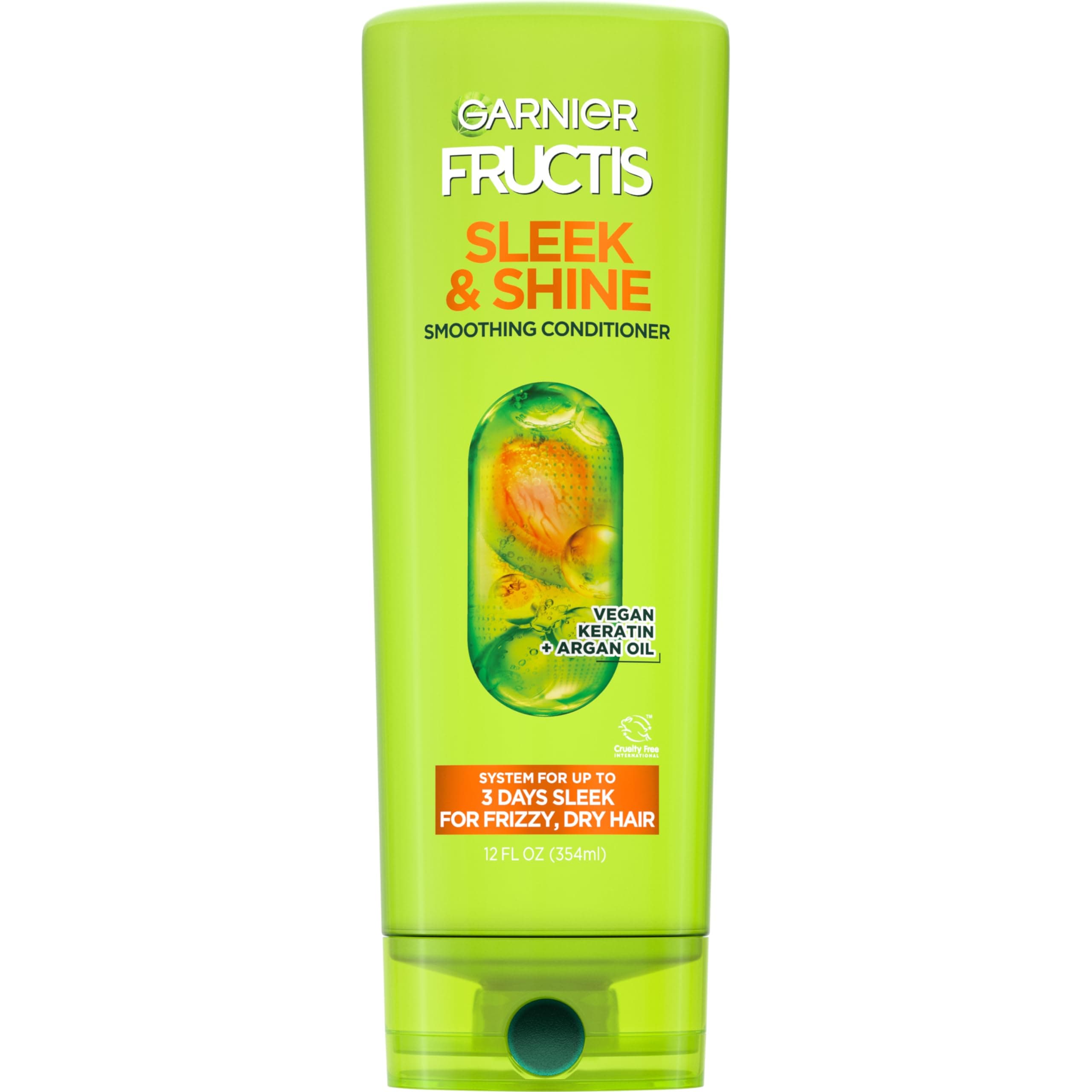 Garnier Fructis Sleek & Shine Conditioner, Frizzy, Dry, Unmanageable Hair, 21 fl. oz.(Packaging May Vary)