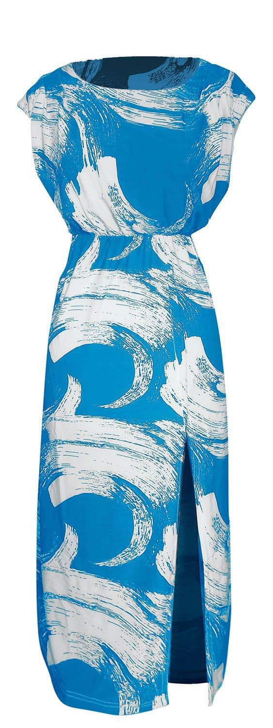 Peach Couture Boho Design Side Slit Maxi Tank Spring Summer Casual Dress