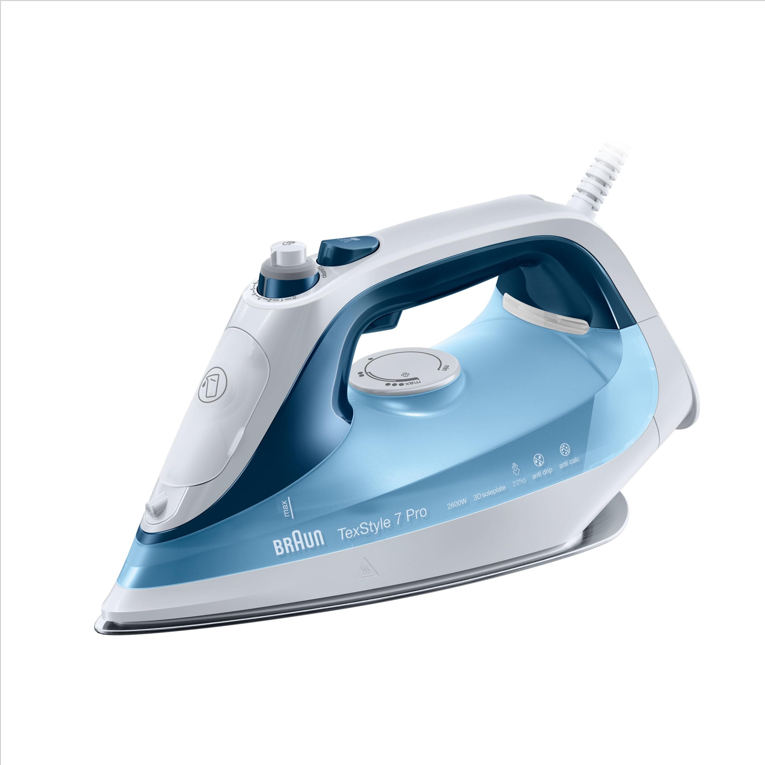 Braun TeXStyle 7 Pro Steam 3D Iron Si 7062 Blue, Blue, Si 7062."Min 1 year manufacturer warranty"