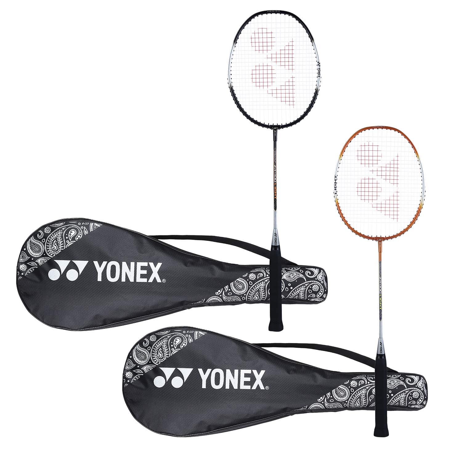 Yonex ZR 100 Light Aluminium Blend Badminton Racquet with Full Cover, Set of 2
