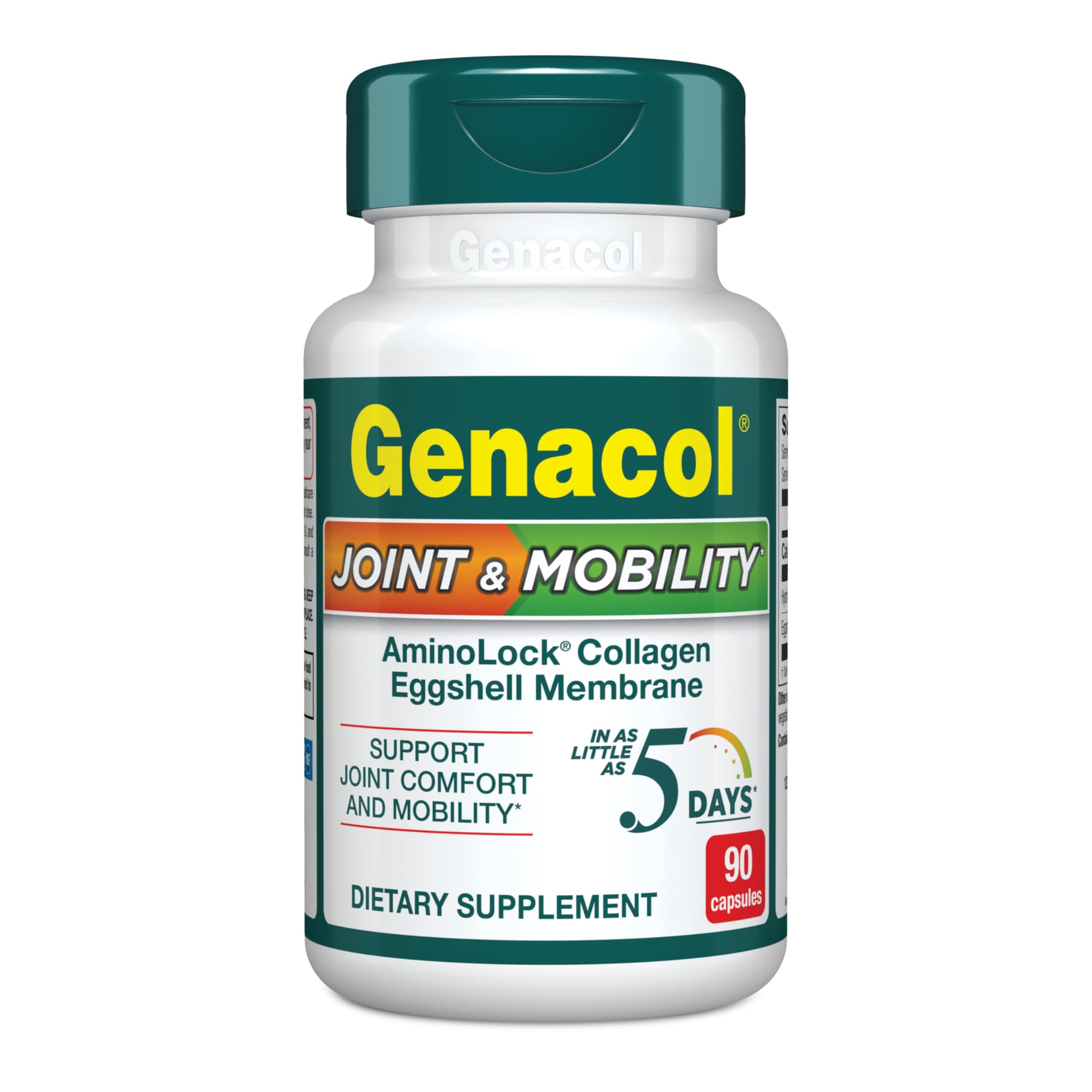 Genacol Joint & Mobility – Eggshell Membrane and Ultra-Hydrolyzed Collagen Peptides, Support Joint Comfort & Mobility, Results in as Little as 5 Days, 90 Capsules (30-Day Supply)